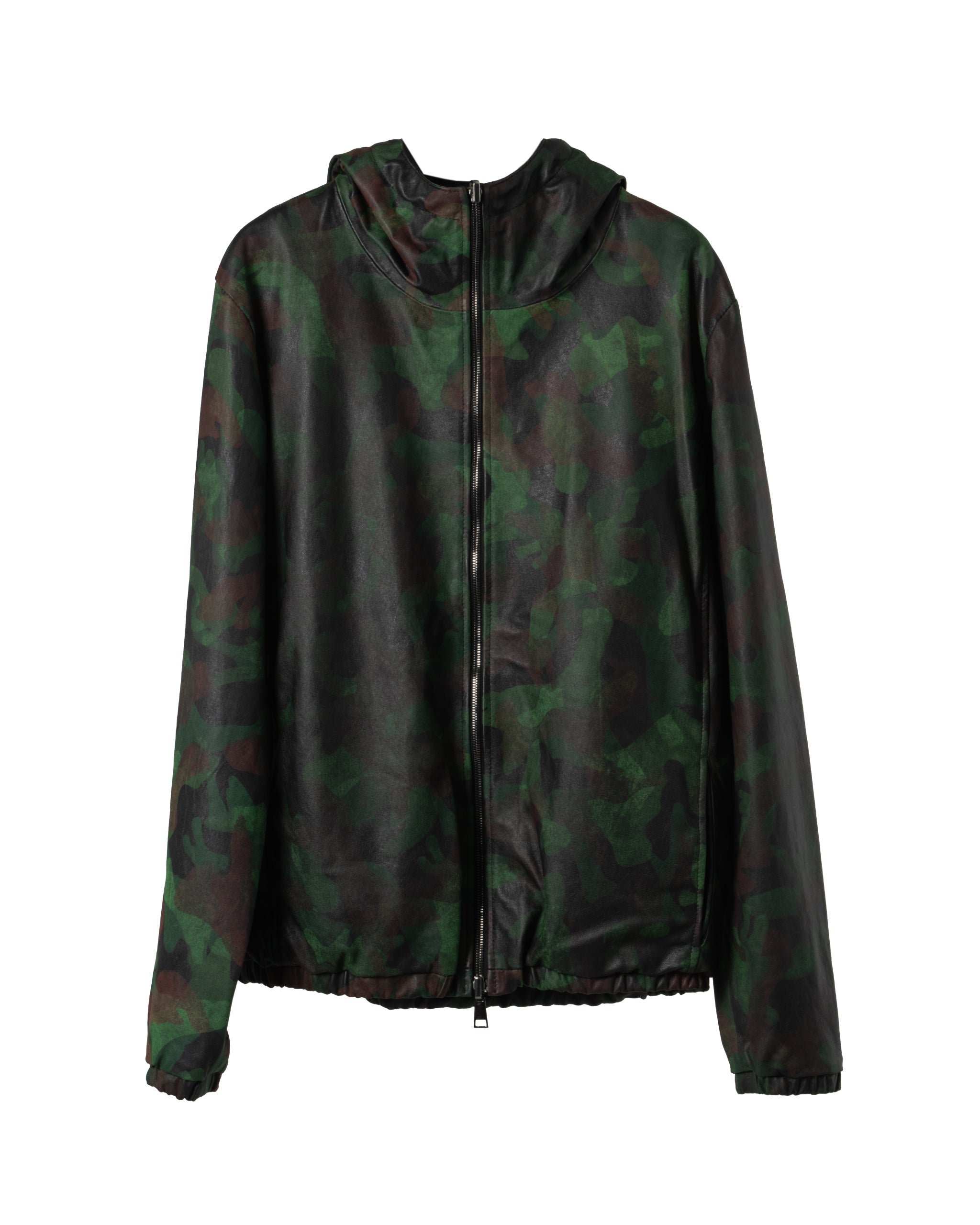HOODED CAMOU BOMBER