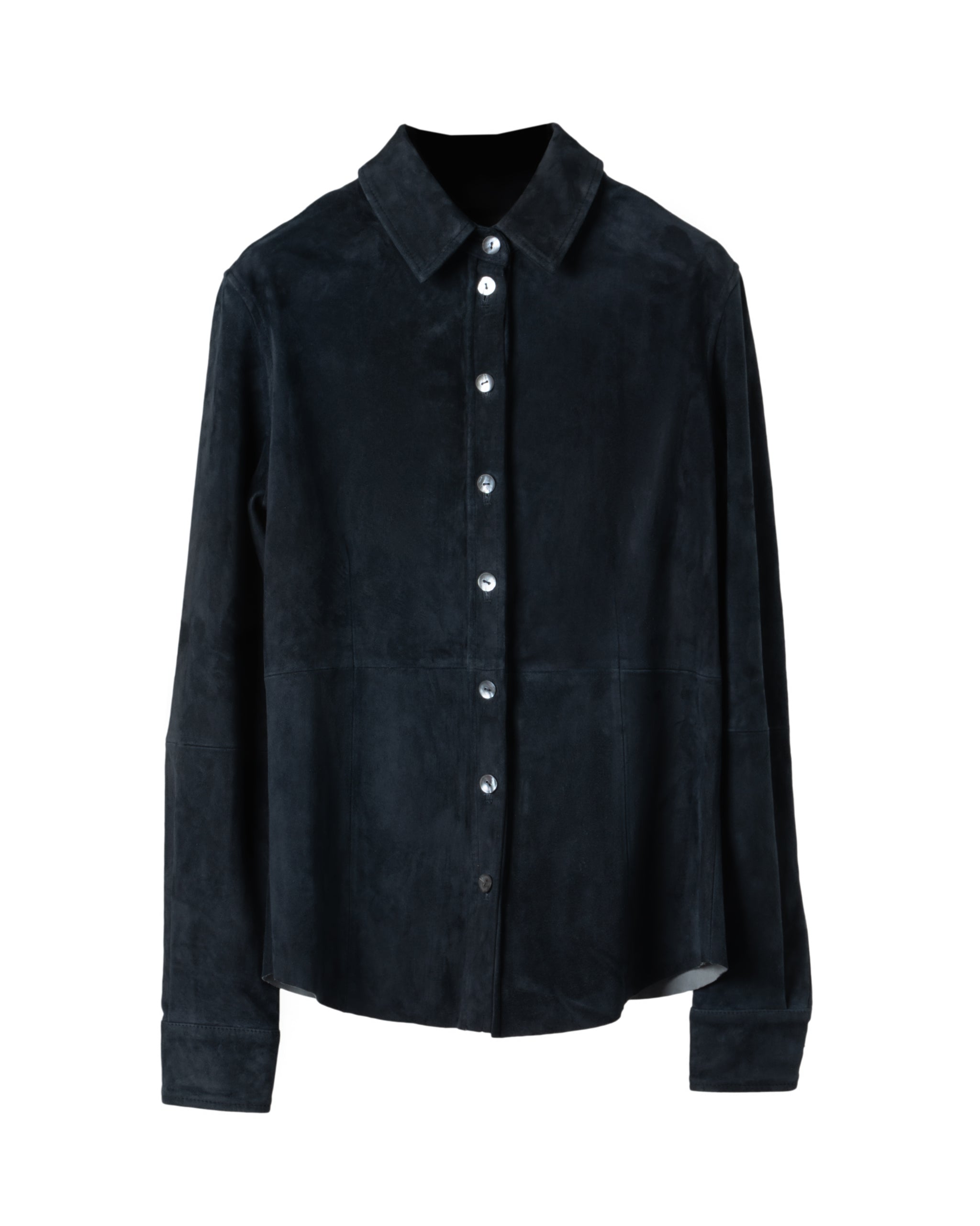 SUEDE STRETCH LEATHER SHIRT