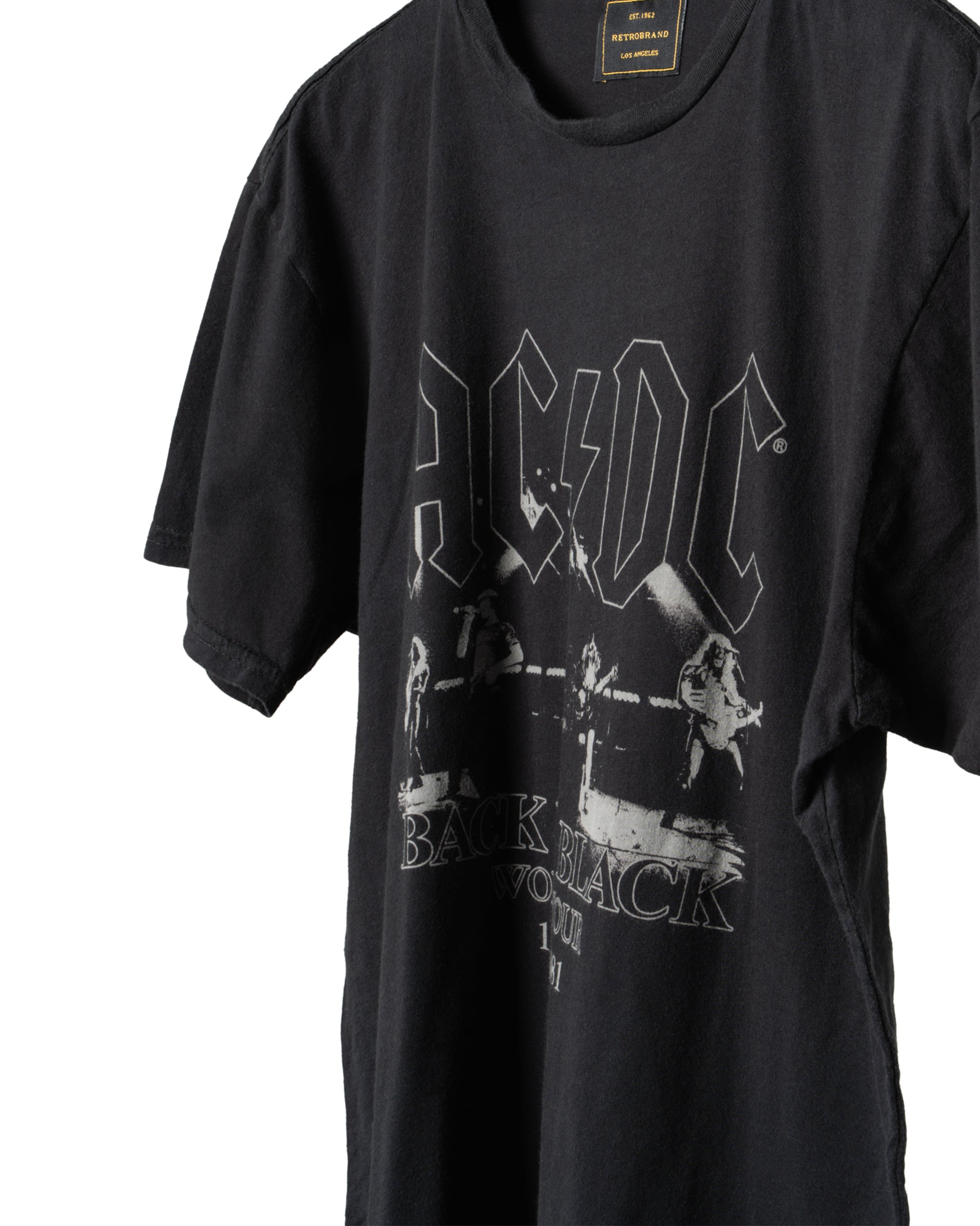 FULL LENGTH US COTTON TEE WITH ACDC PRINT