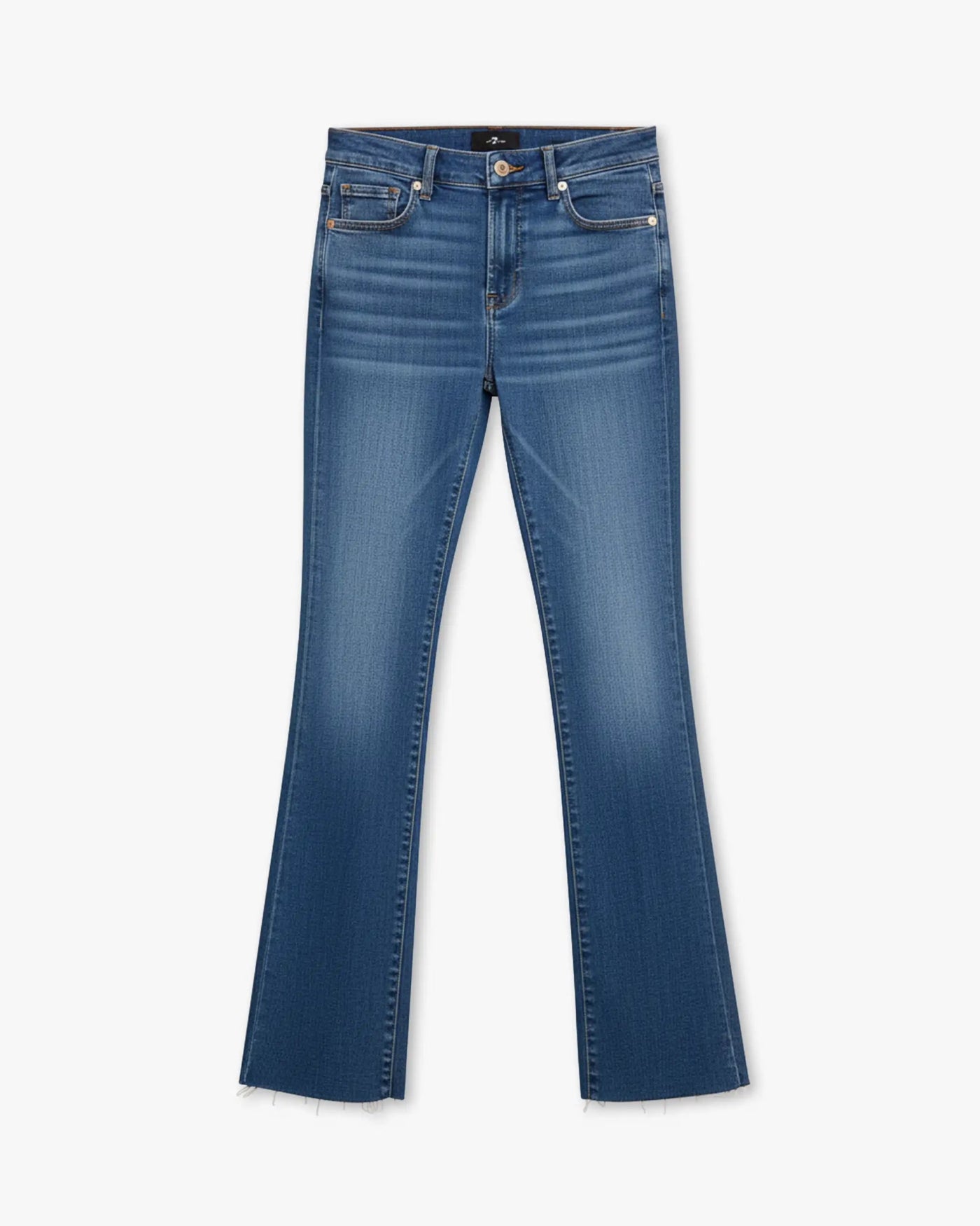 Mittelblaue Jeans Bootcut Tailorless Retro Fade von 7 For All Man Kind
