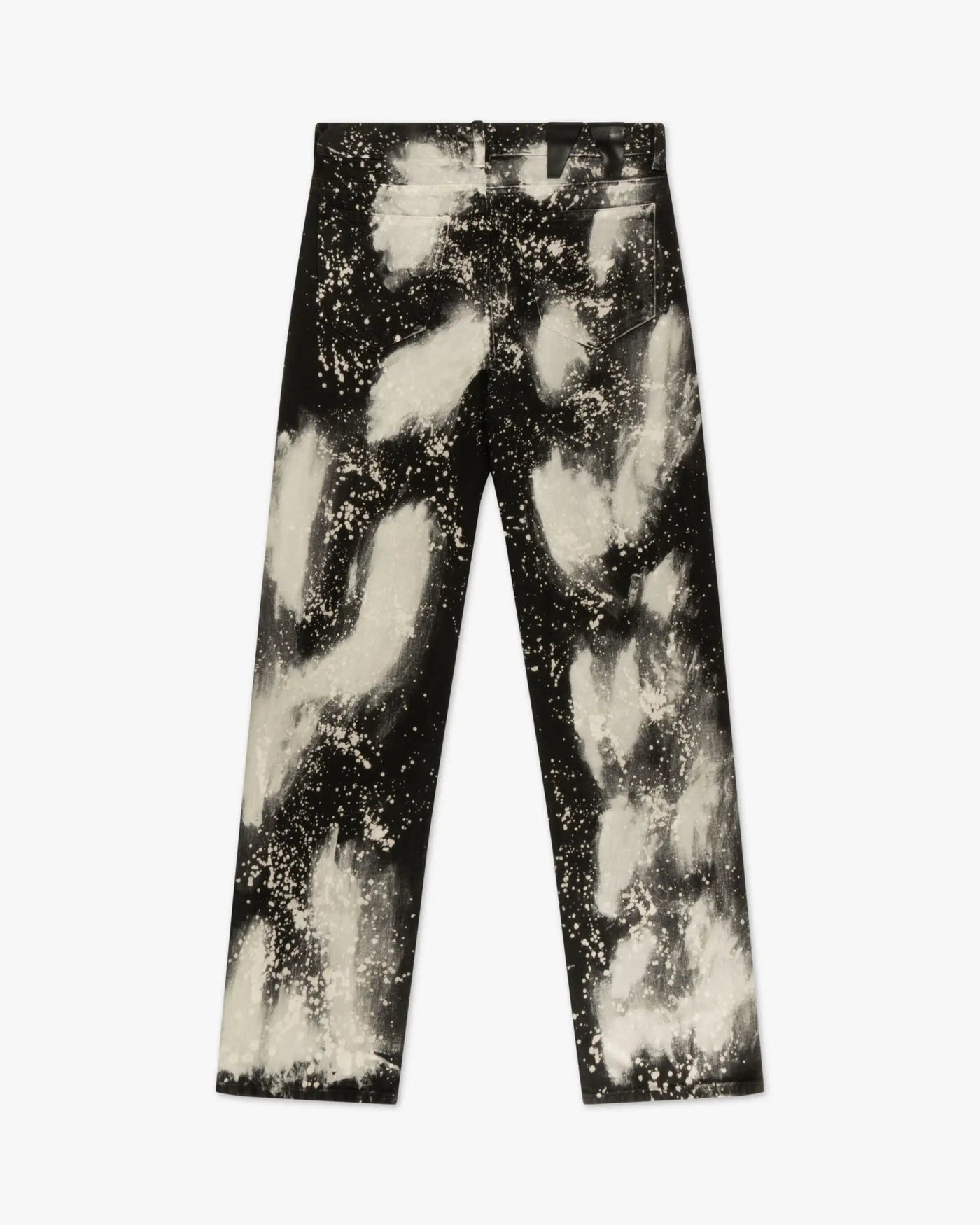 Schwarz weiße lange 5 Pocket Batik Jeans von Dark Pack