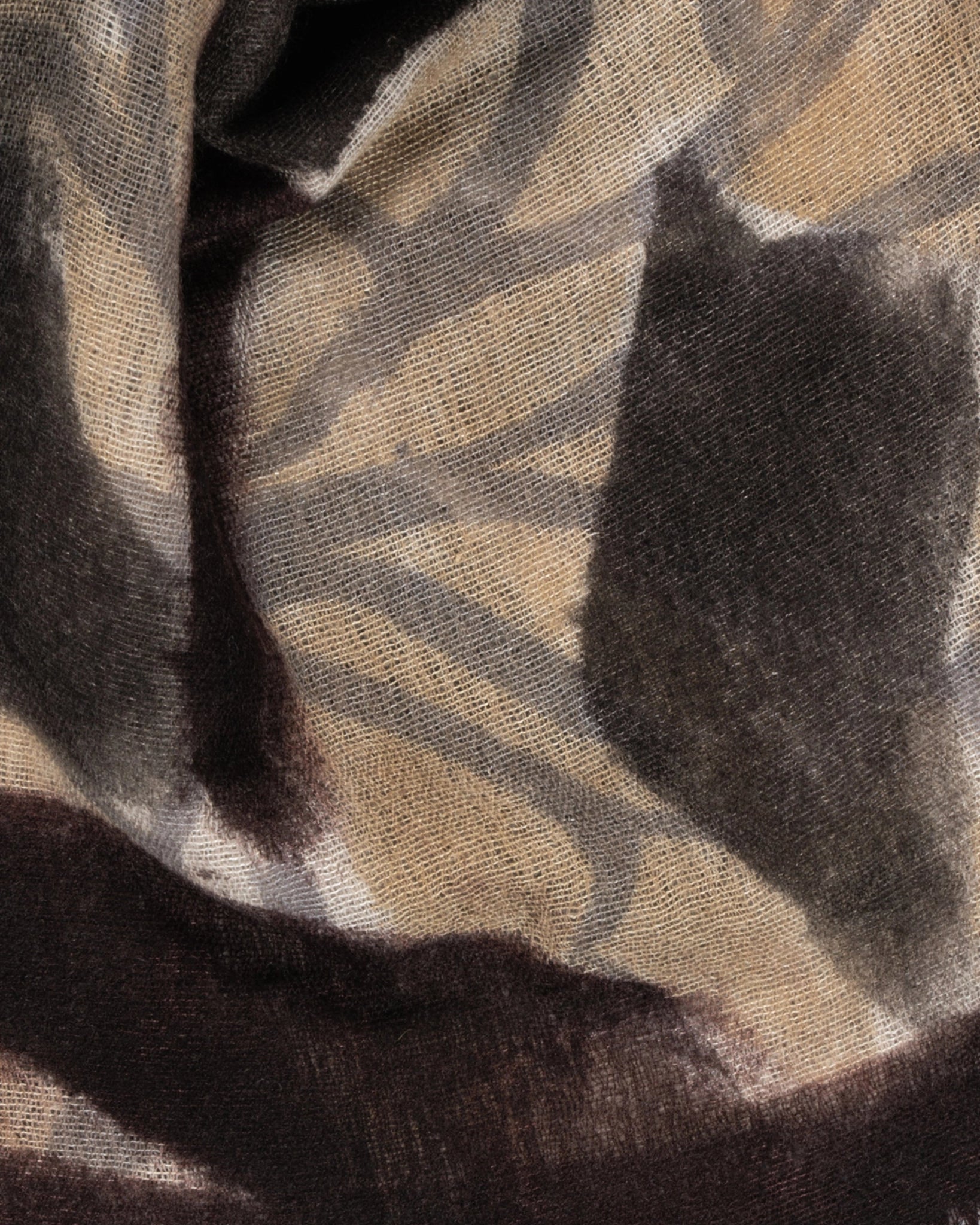 150x165 Kaschmir - Seide - Wolle Camouflage Schal von Faliero Sarti - Scarves FALIERO SARTI