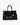 Schwarze Veloursledertasche mit Schmuckbesatz und Schulterriemen von Mia Bag