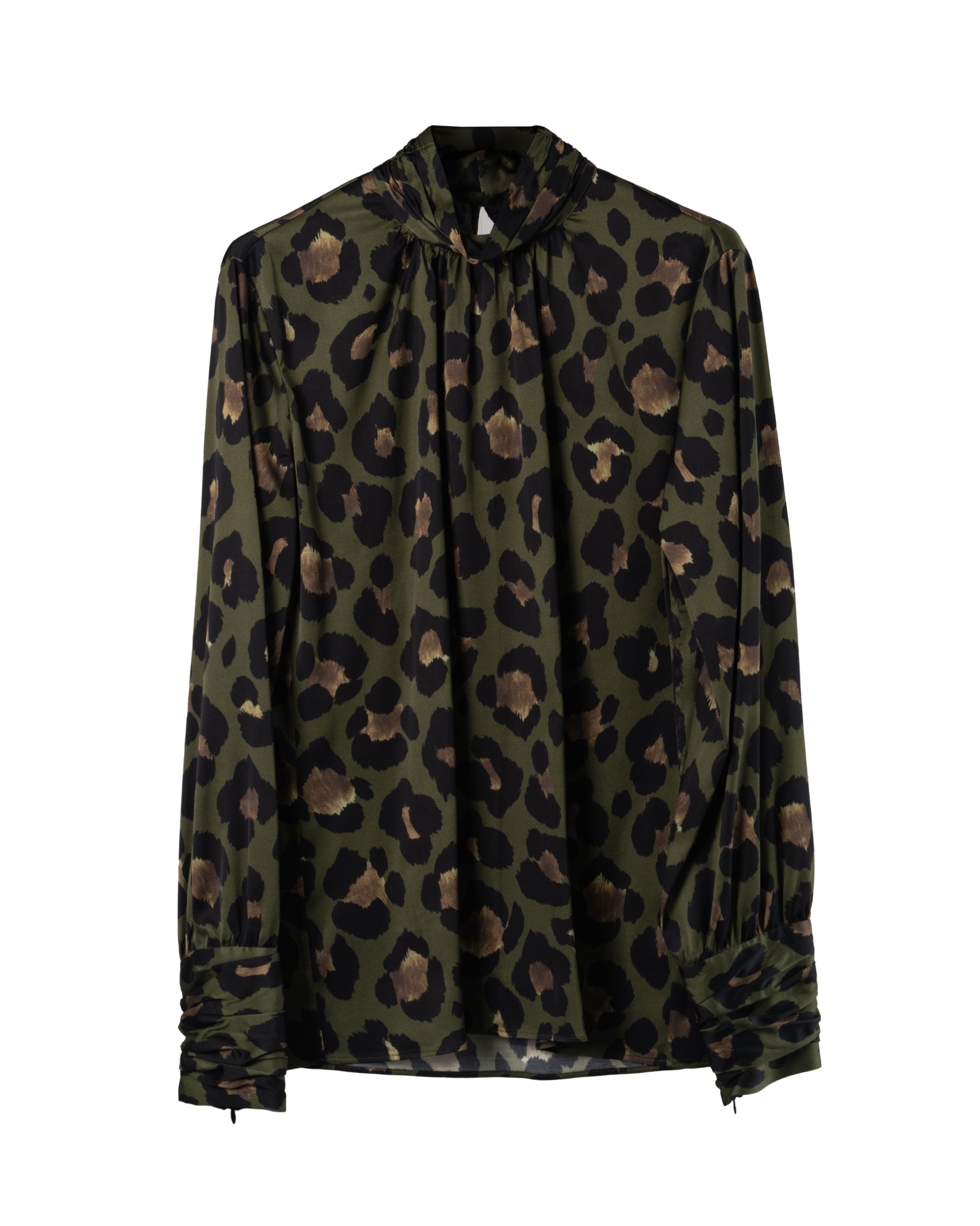 YSL LEOPARD PRINT STRETCH BLOUSE