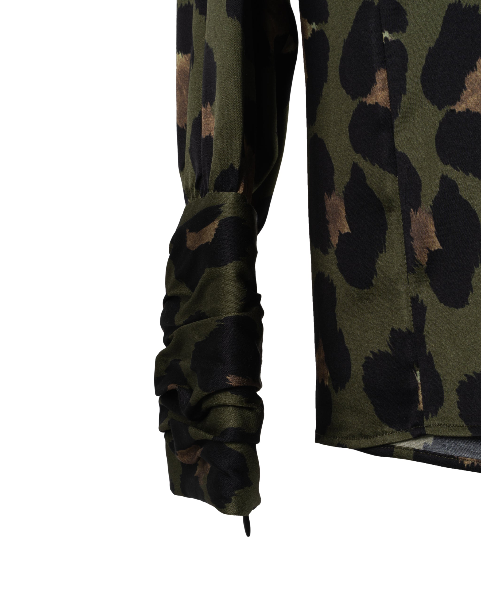 YSL LEOPARD PRINT STRETCH BLOUSE