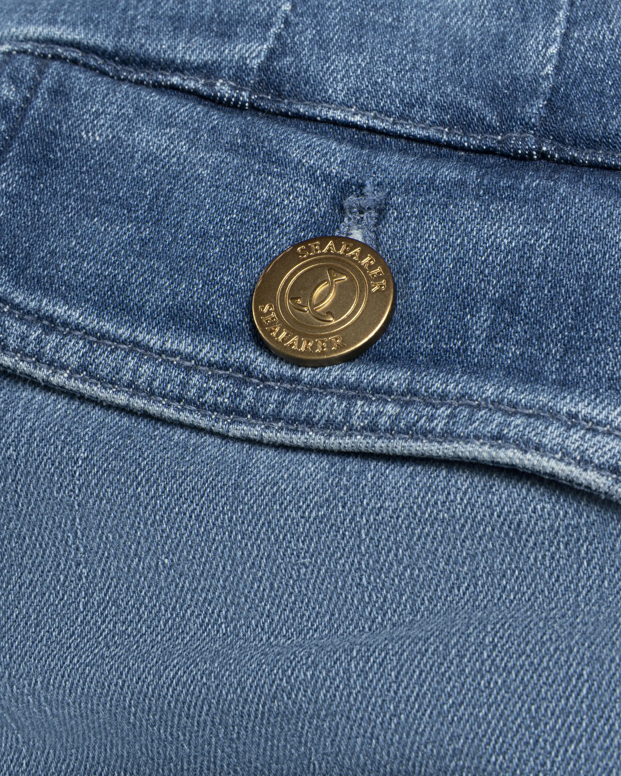 Blaue Anais Extra Lange Flair Jeans von Seafarer