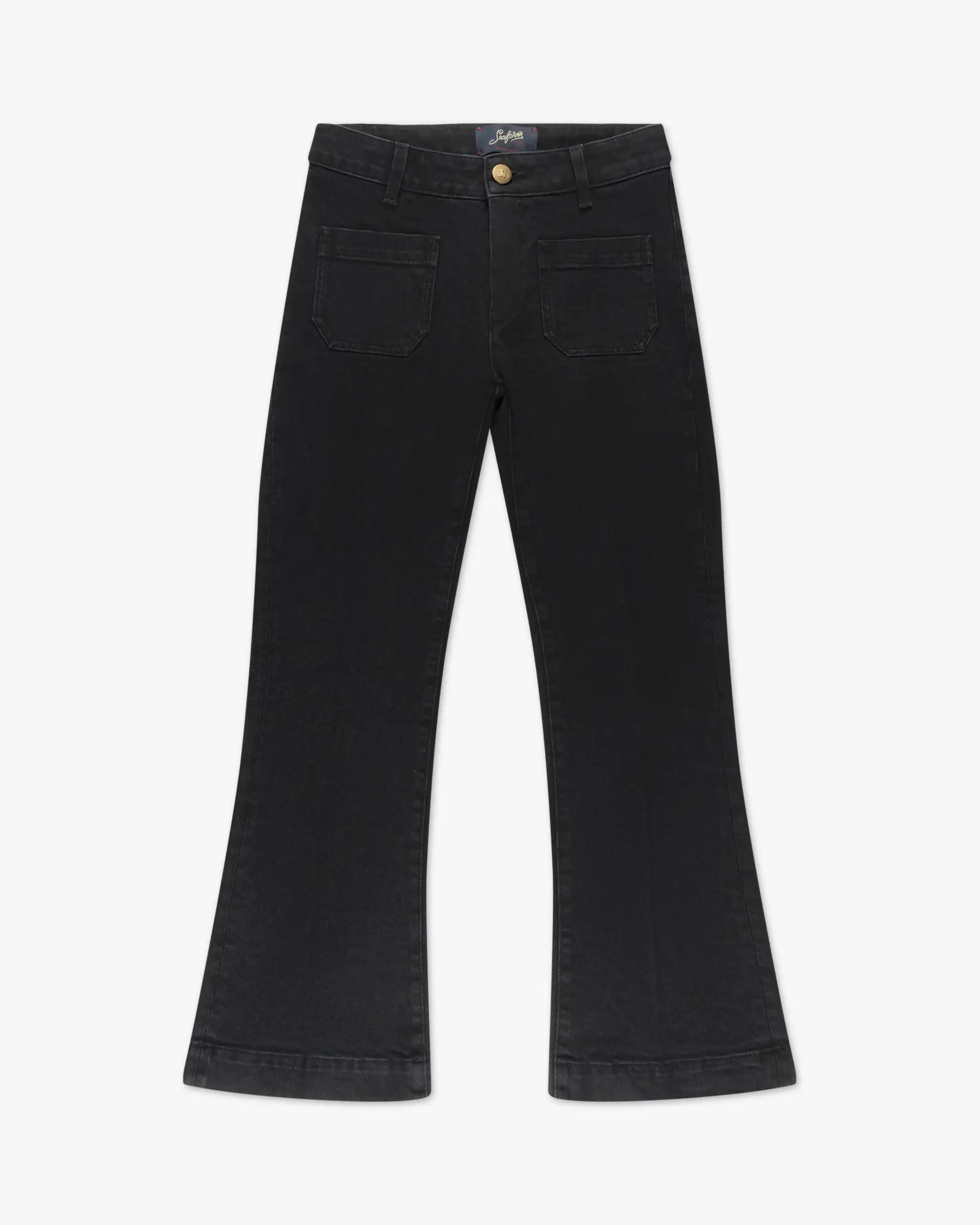 Schwarze Francoise Verkürzte Kick Icon Flair Jeans von Seafarer