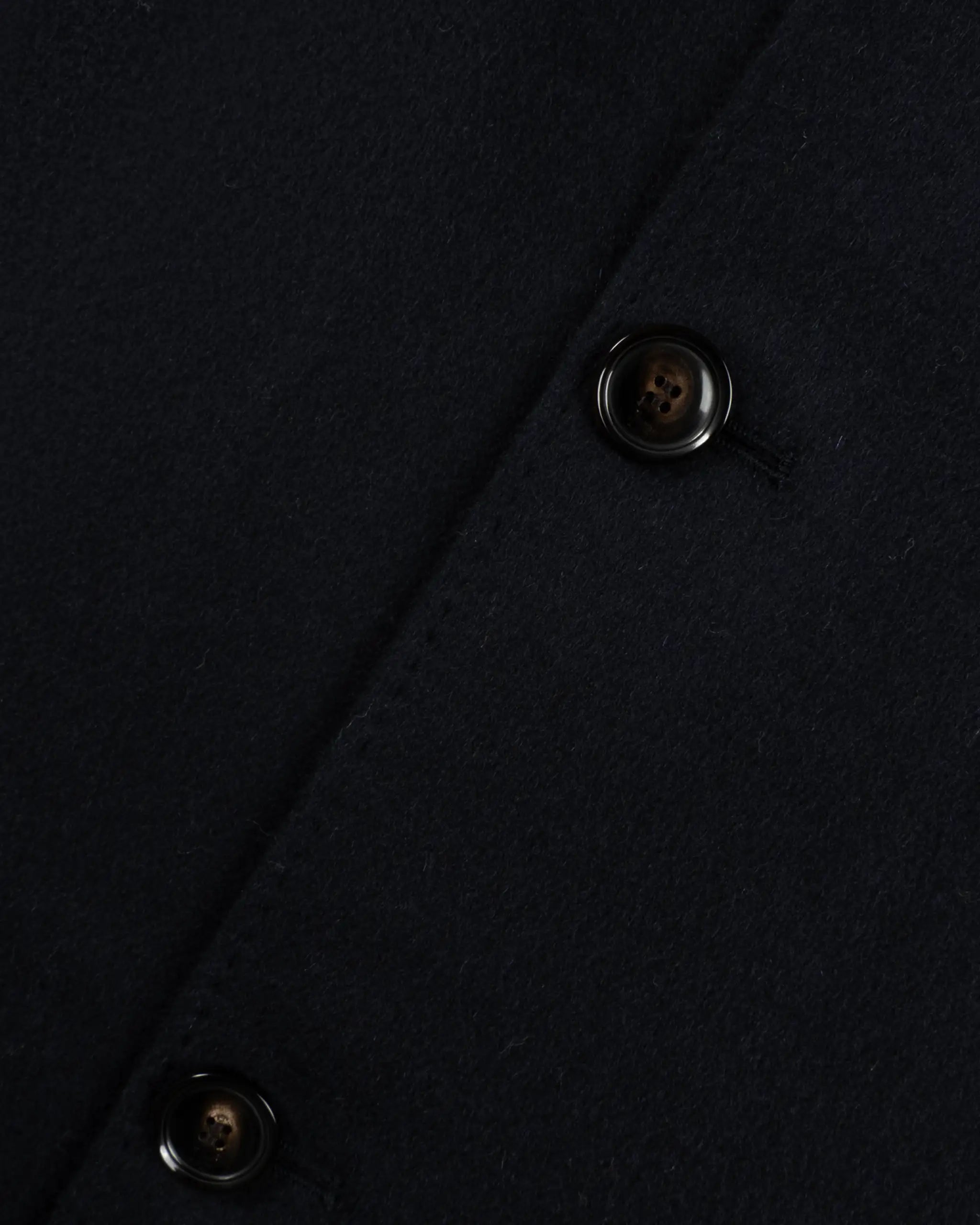 Marineblauer Double Face Wool Mantel von Luciano Barbera