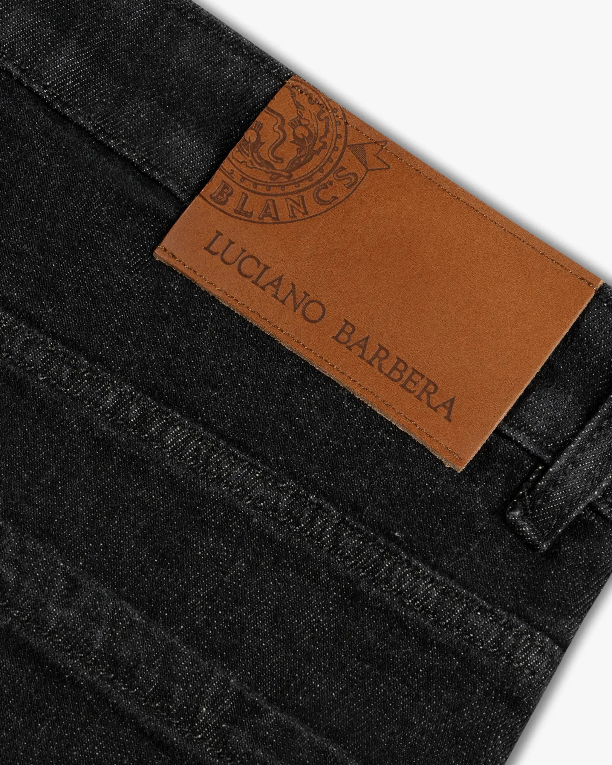Schwarze 5-Pocket Denim Jeans von Luciano Barbera