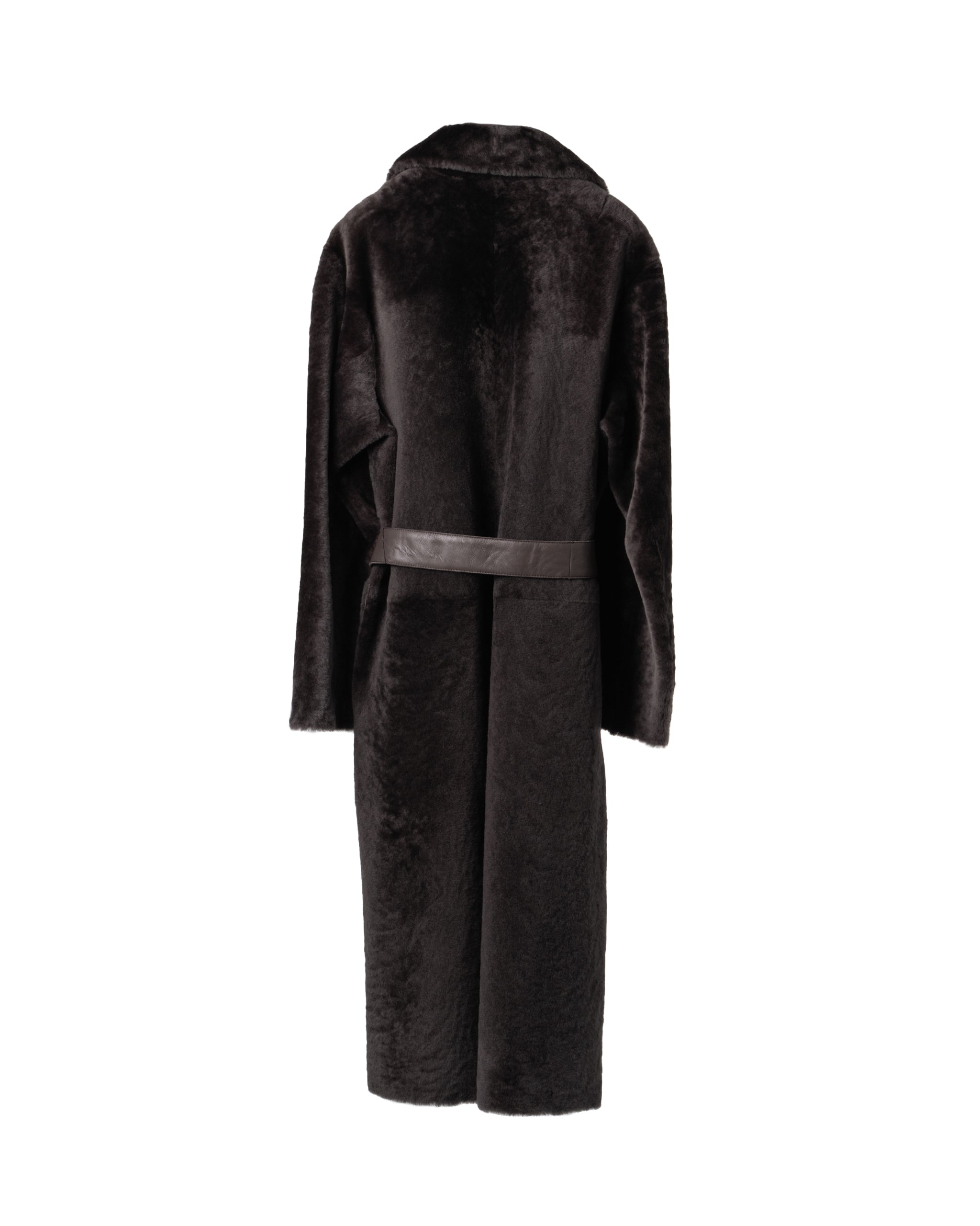 REVERSABLE ASTRAKAN DOUBLEBREAST SHEARLING COAT