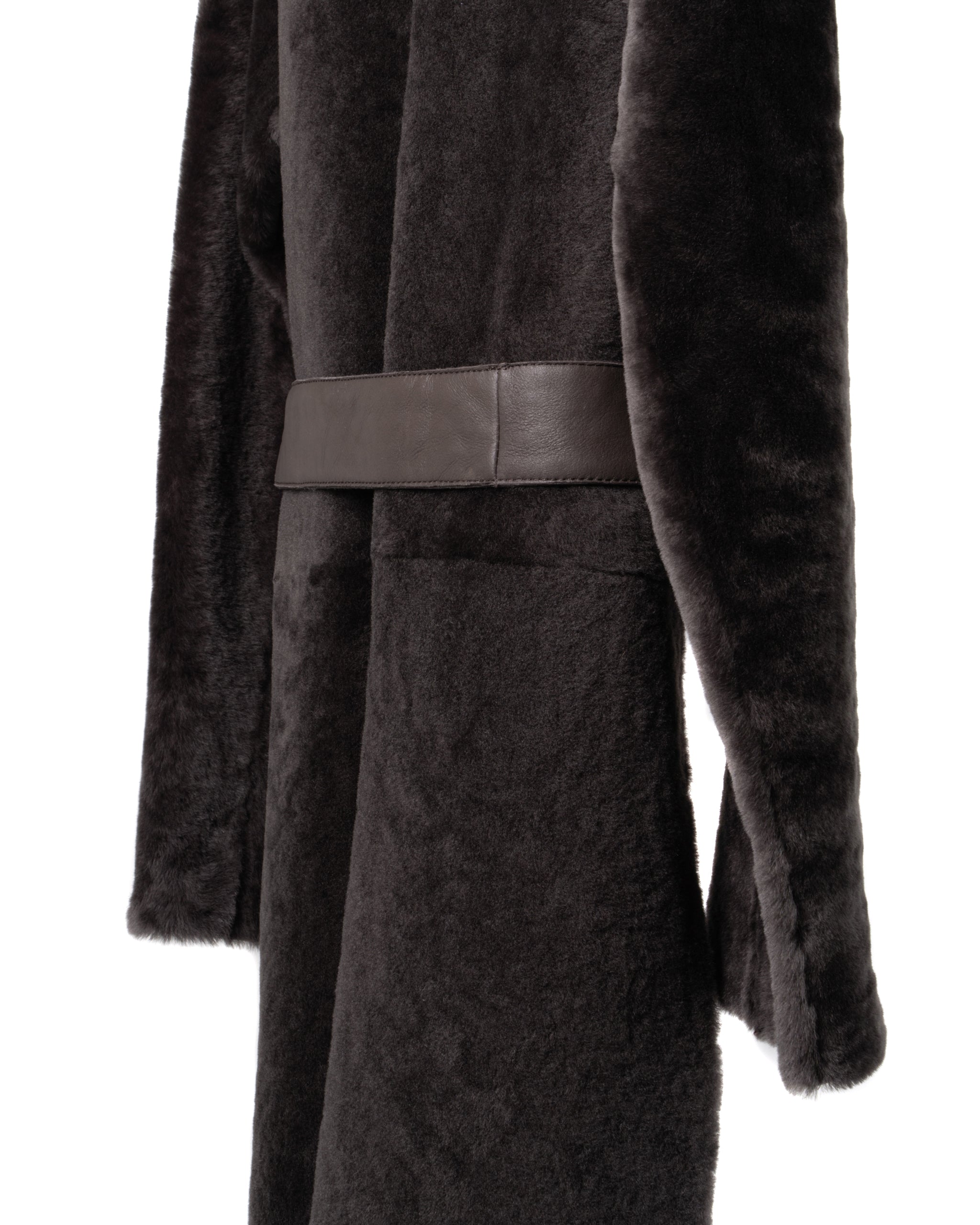 REVERSABLE ASTRAKAN DOUBLEBREAST SHEARLING COAT