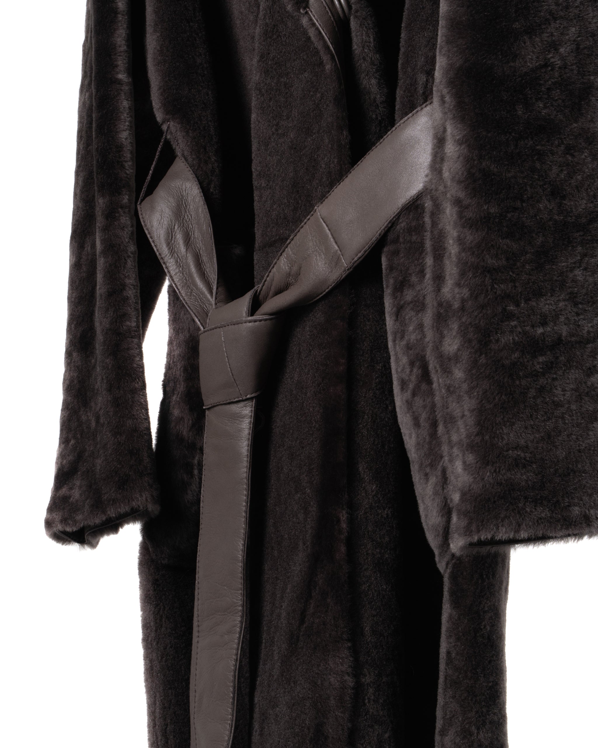 REVERSABLE ASTRAKAN DOUBLEBREAST SHEARLING COAT