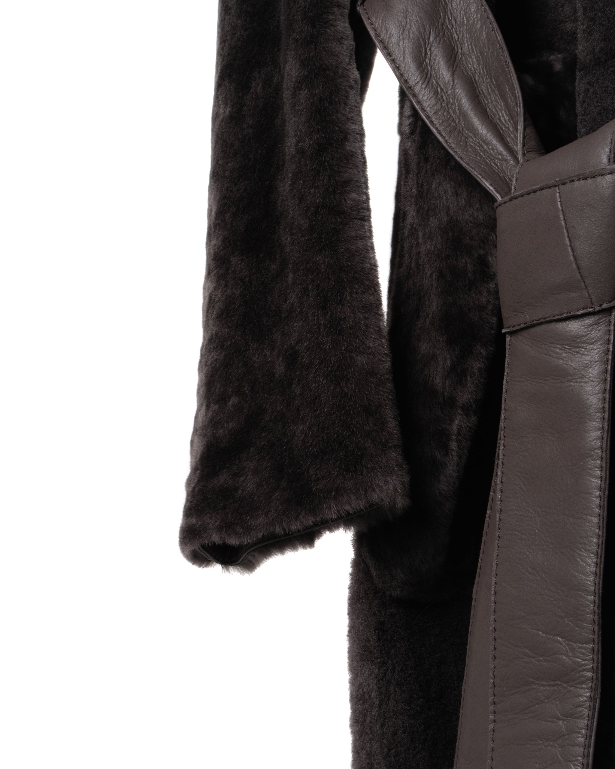 REVERSABLE ASTRAKAN DOUBLEBREAST SHEARLING COAT