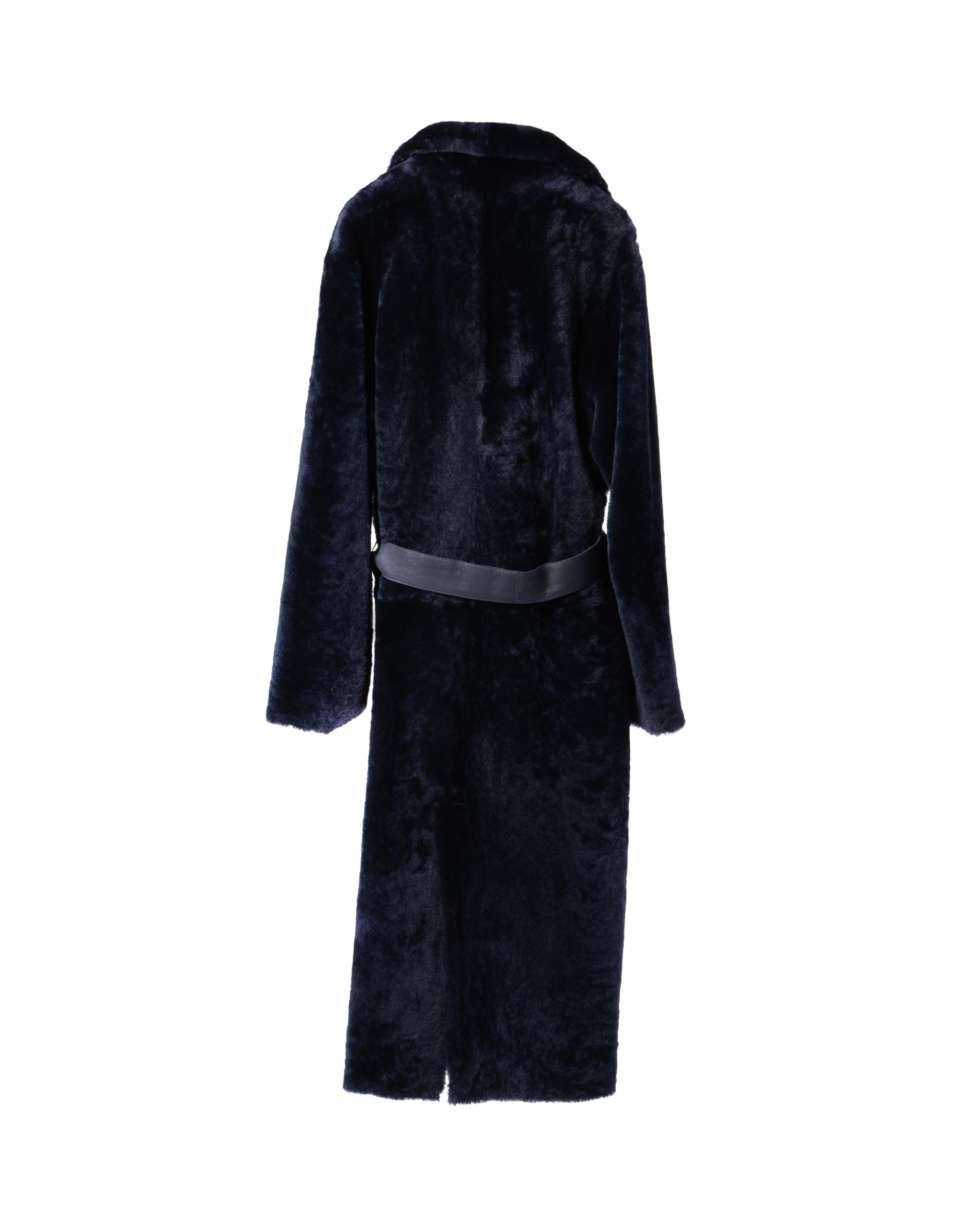 REVERSABLE ASTRAKAN DOUBLEBREAST SHEARLING COAT