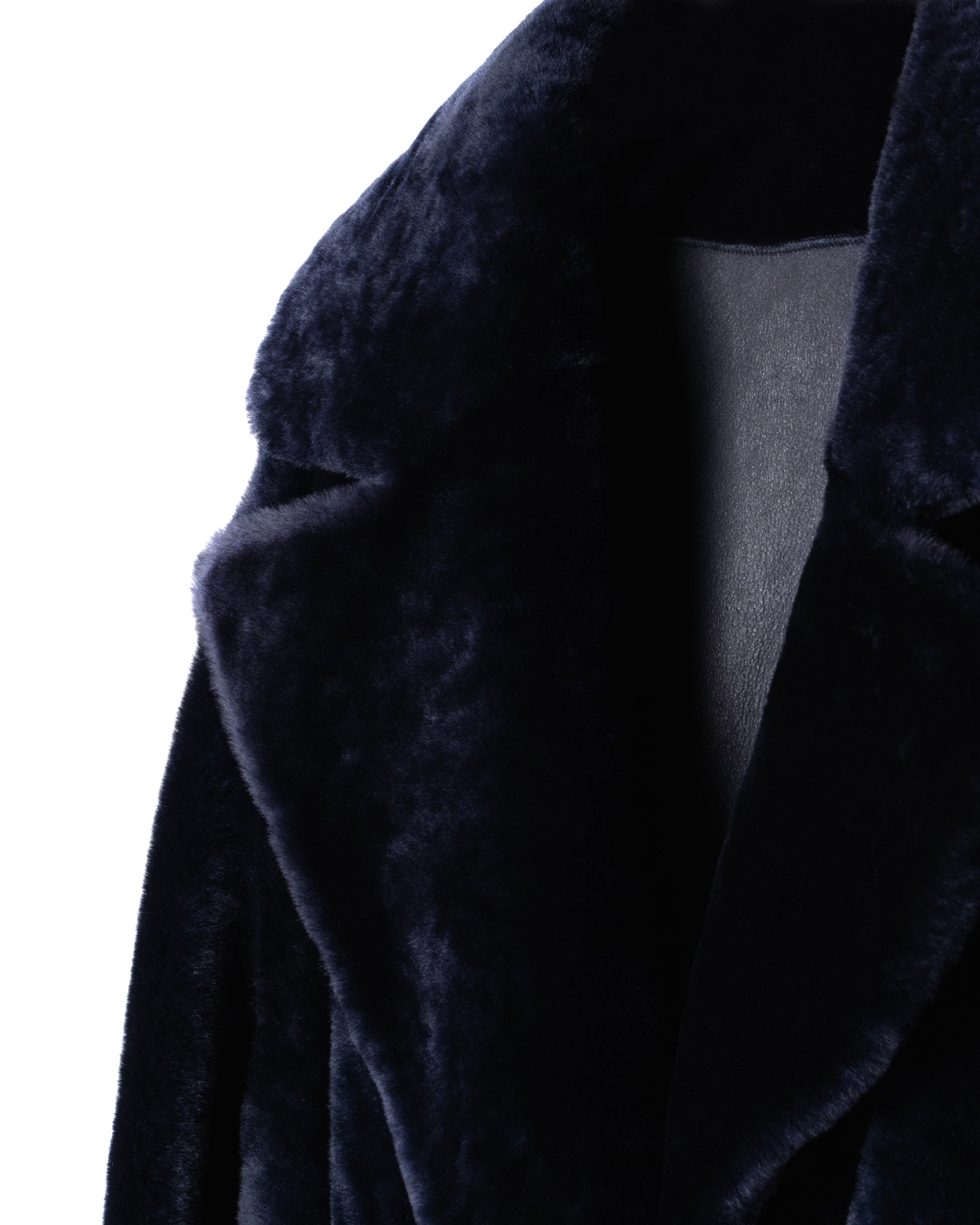 REVERSABLE ASTRAKAN DOUBLEBREAST SHEARLING COAT