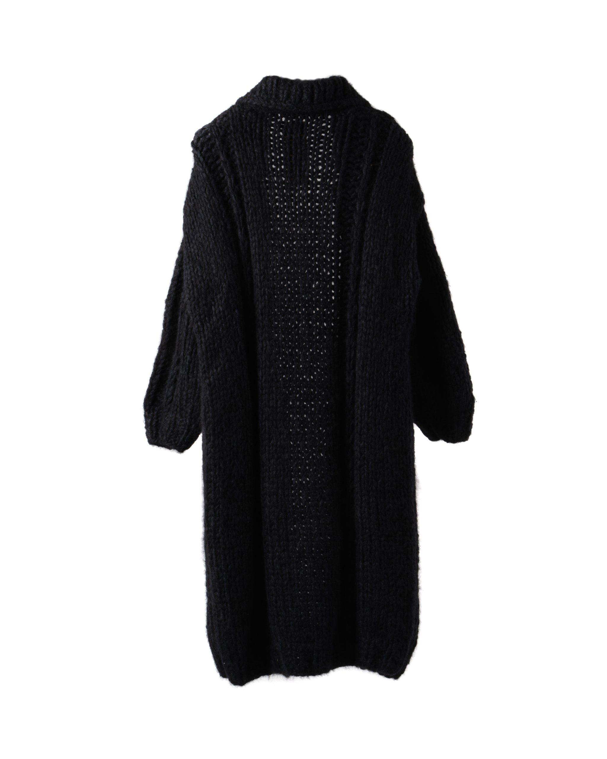 TWISTED CHUNKY CASHMERE-LONG CARDIGAN