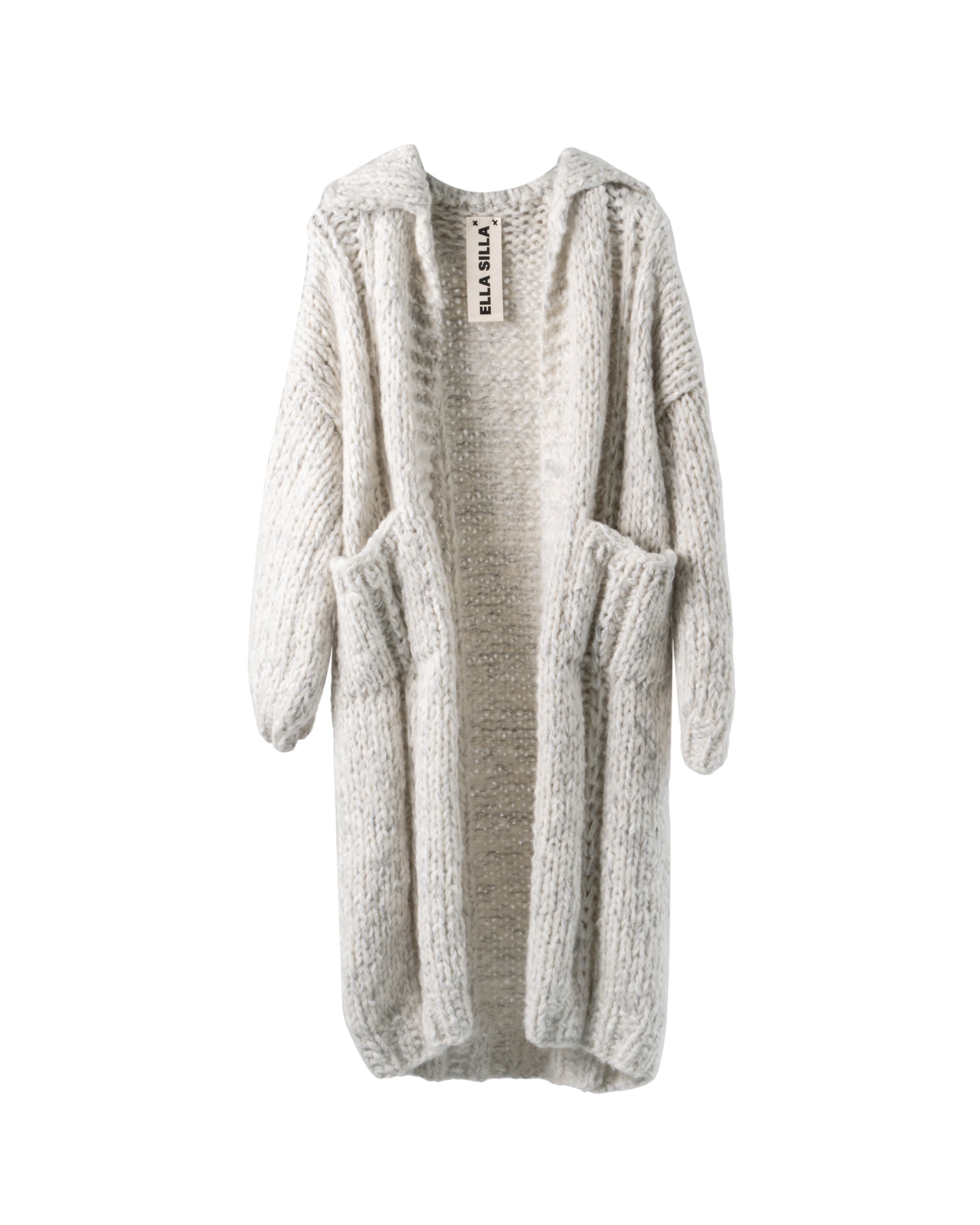 TWISTED CHUNKY CASHMERE-LONG CARDIGAN