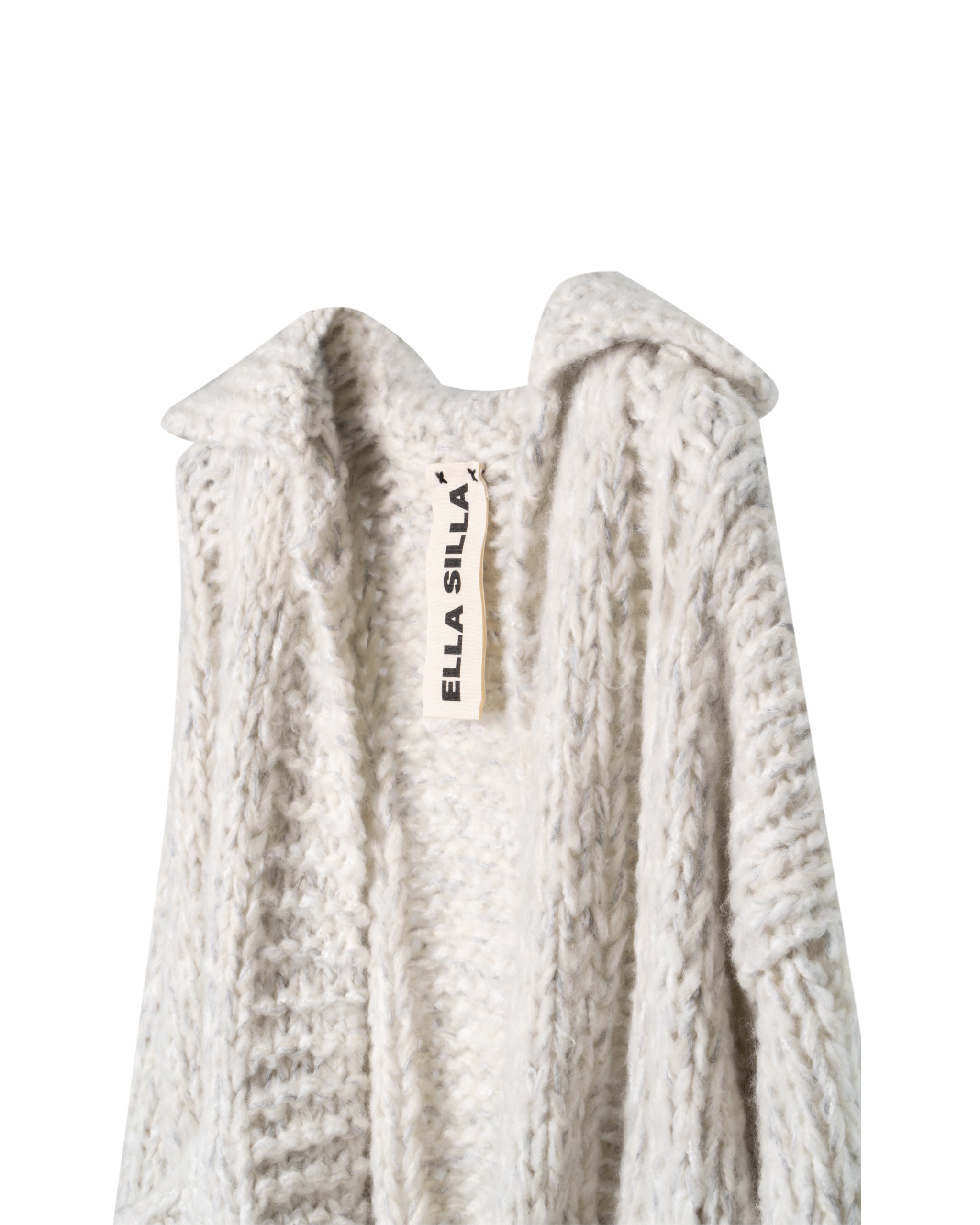TWISTED CHUNKY CASHMERE-LONG CARDIGAN