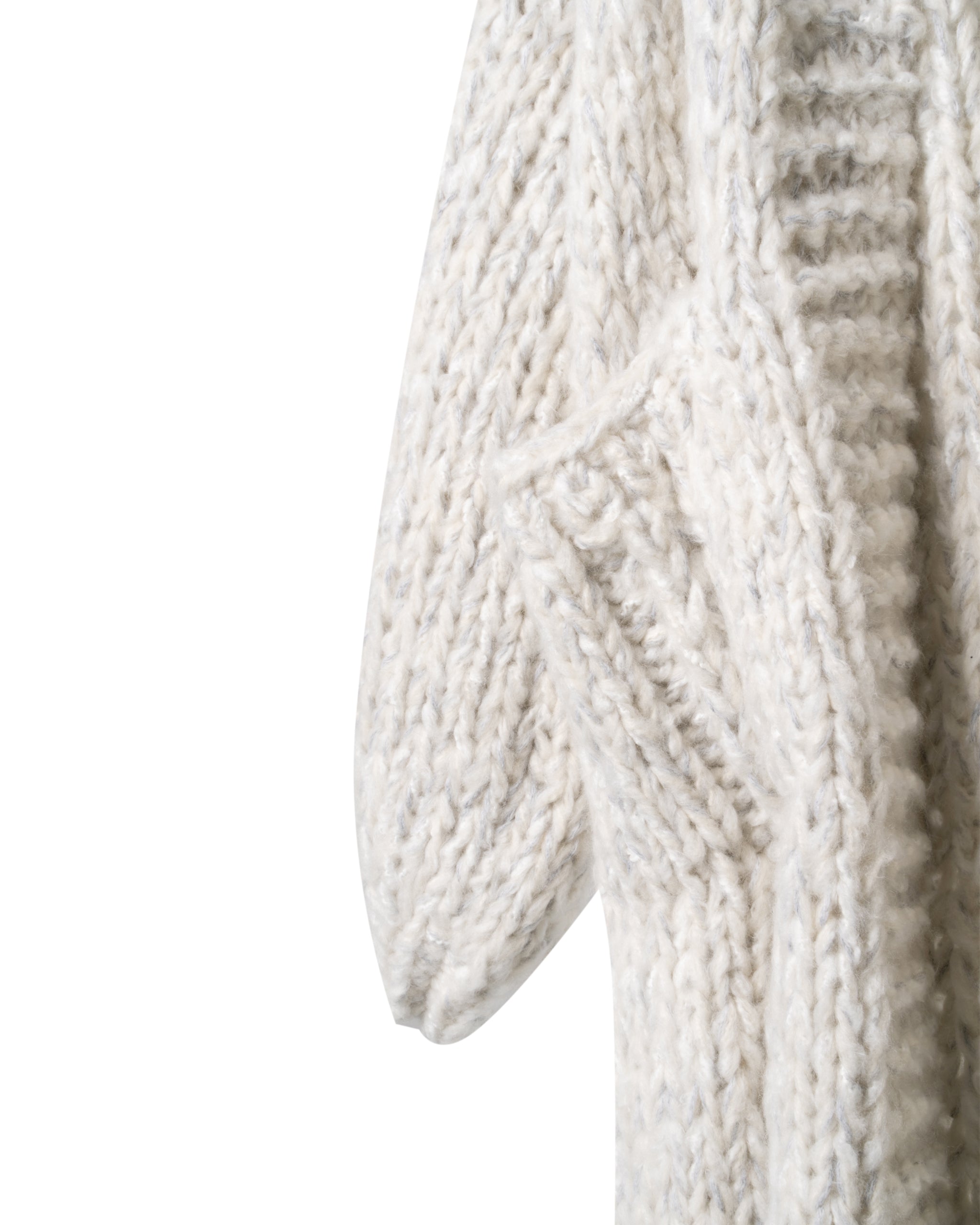 TWISTED CHUNKY CASHMERE-LONG CARDIGAN