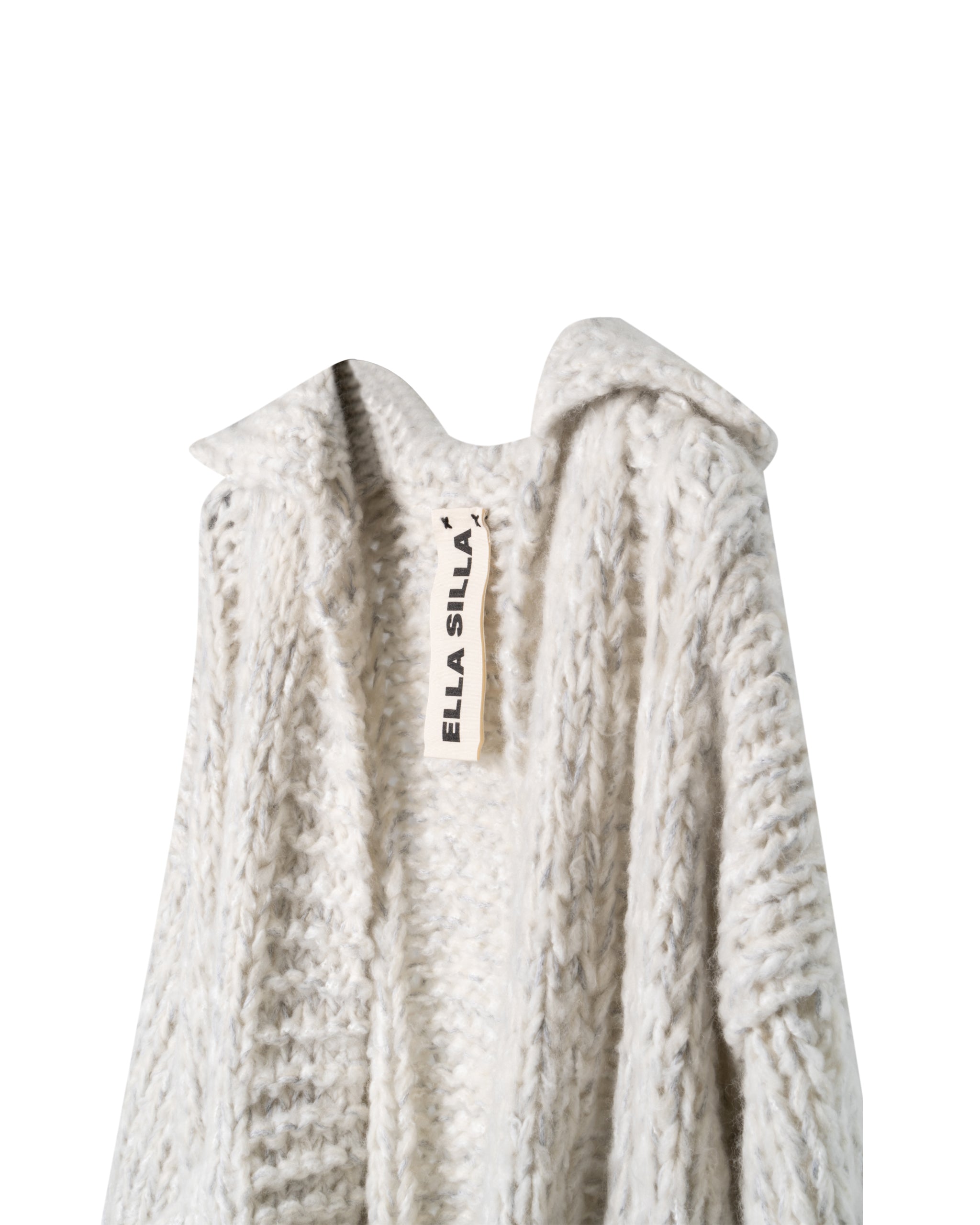 TWISTED CHUNKY CASHMERE-LONG CARDIGAN