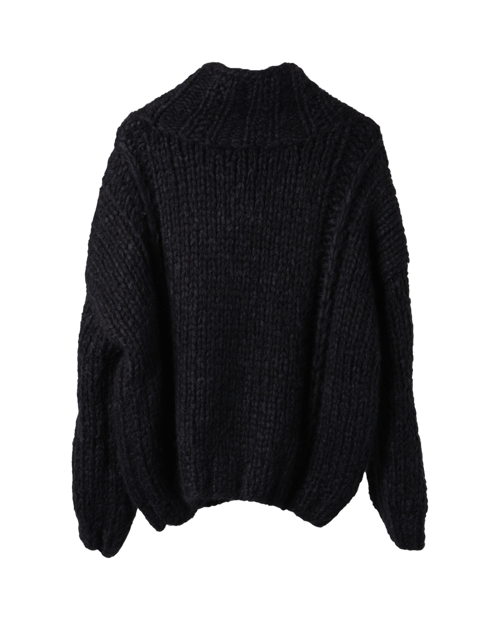 TWISTED CHUNKY CASHMERE TURTLE NECK SWEATER