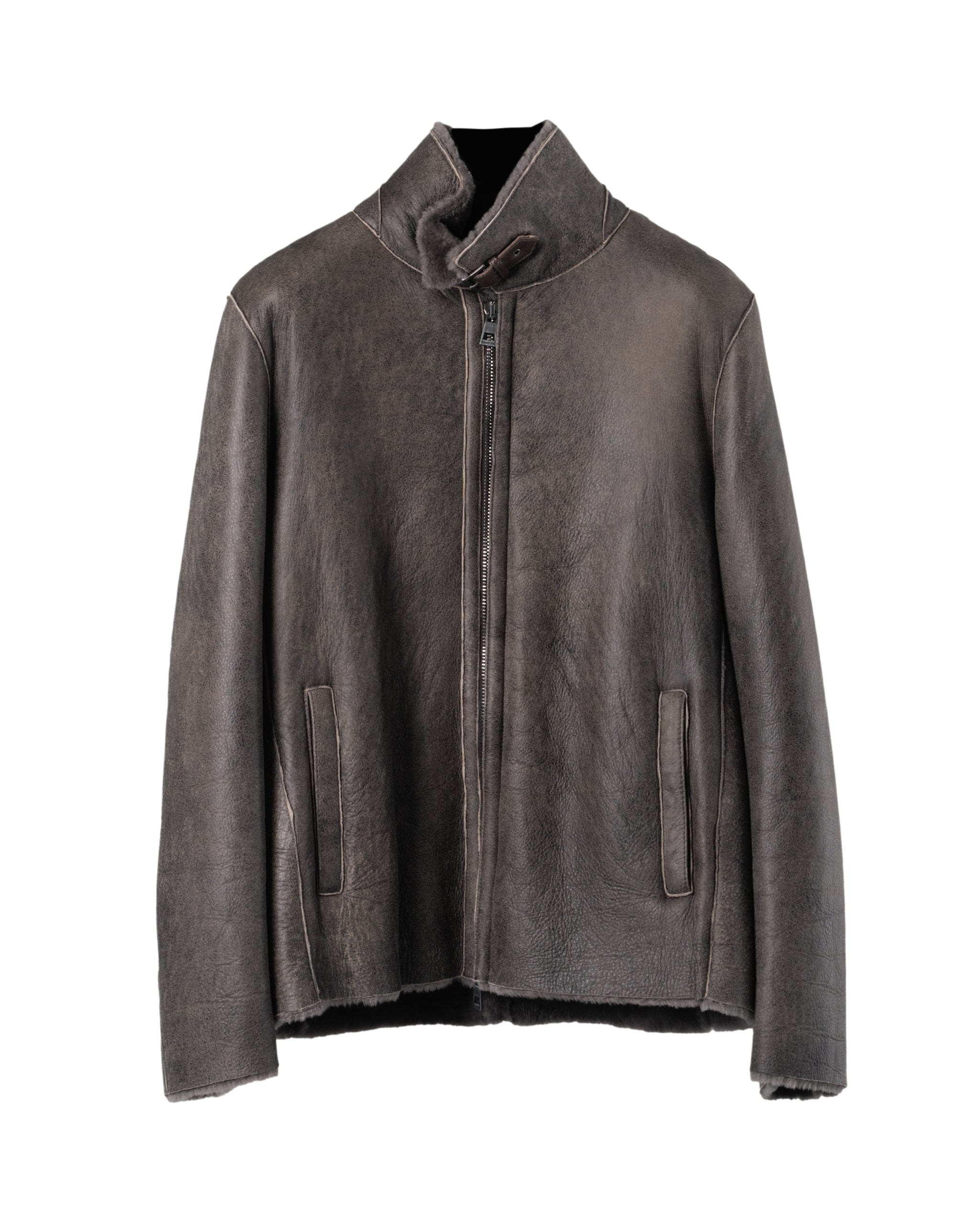 DOUBLEFACE SHEARLING BOMBER JACKET
