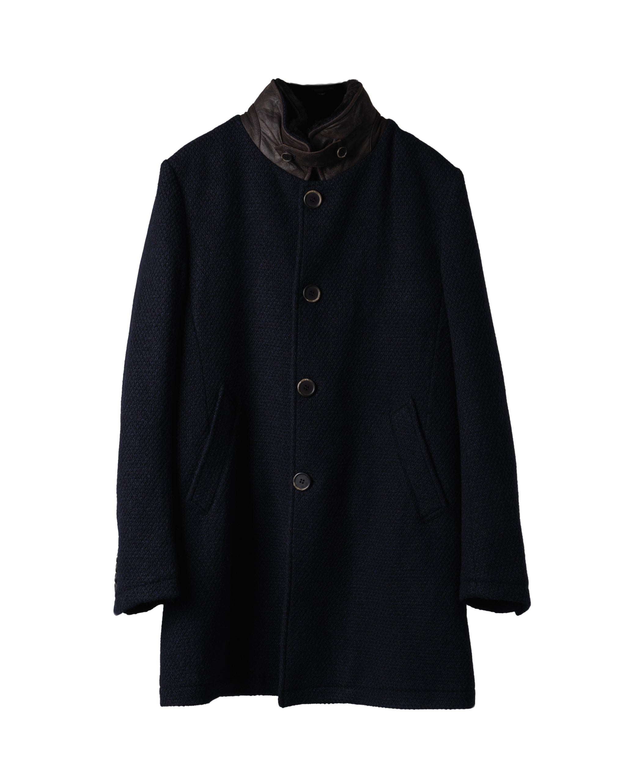 SHERLING TRIM WOOL COAT