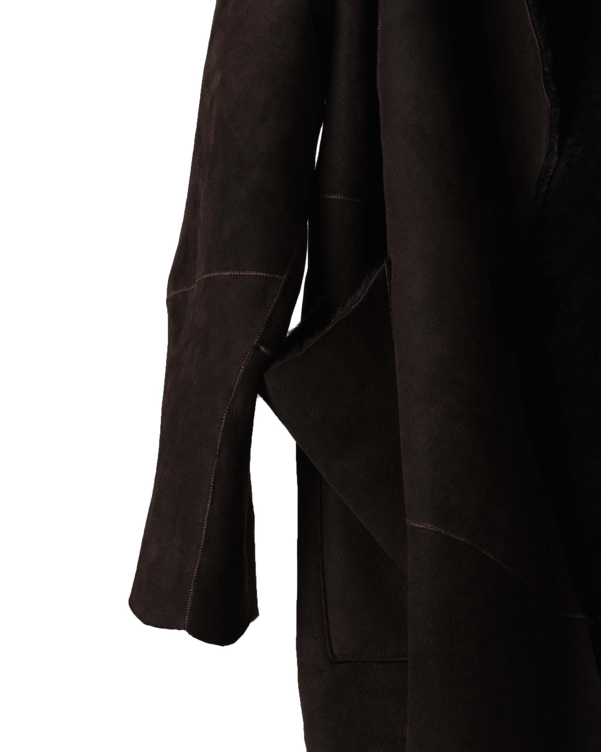 3-4 MERINO SHEARLING WRAP JACKET