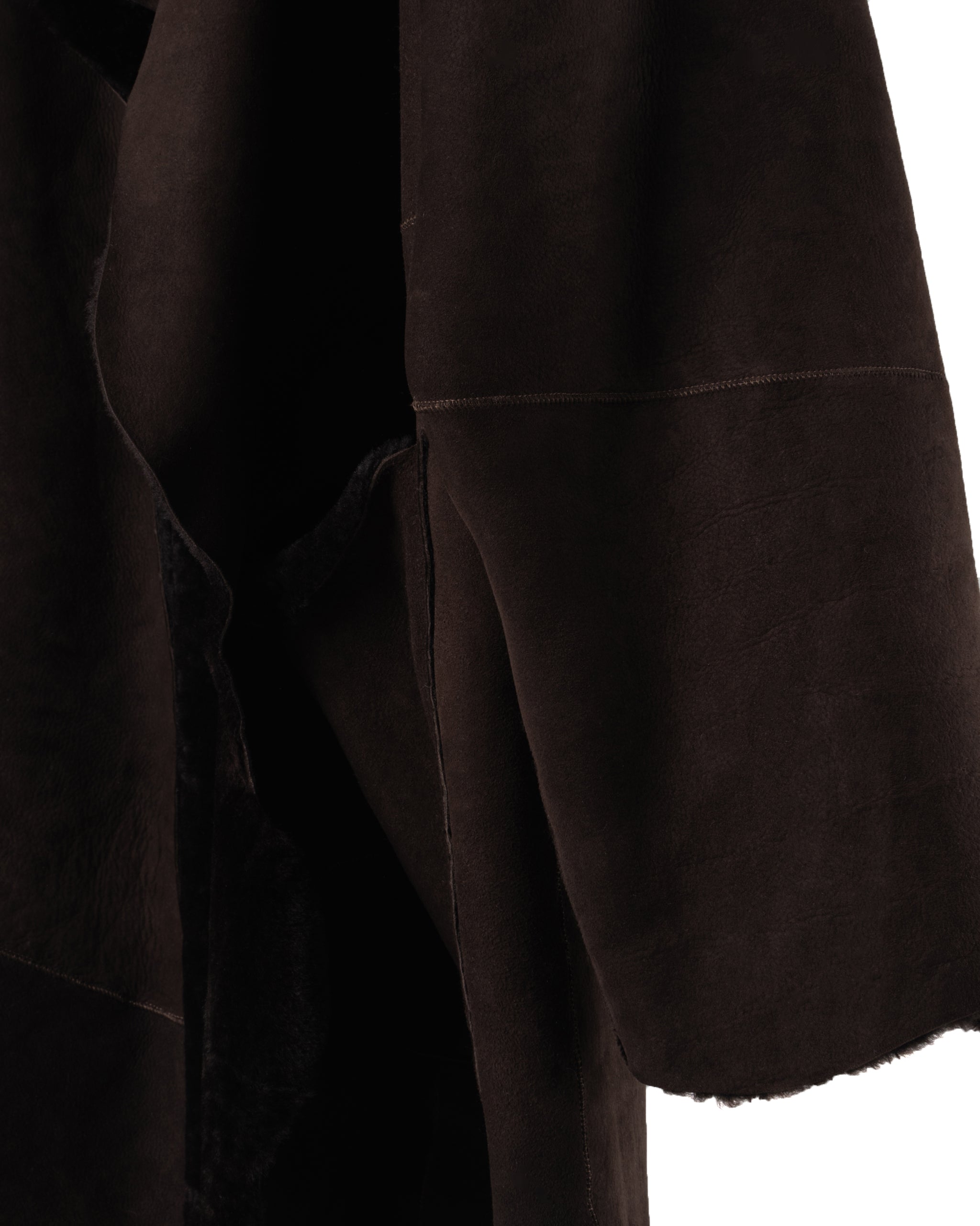 3-4 MERINO SHEARLING WRAP JACKET
