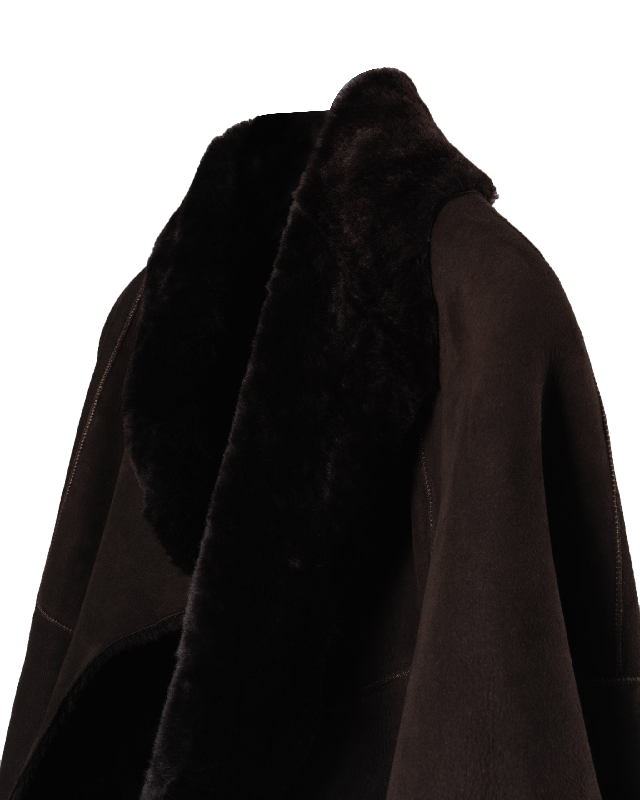 3-4 MERINO SHEARLING WRAP JACKET
