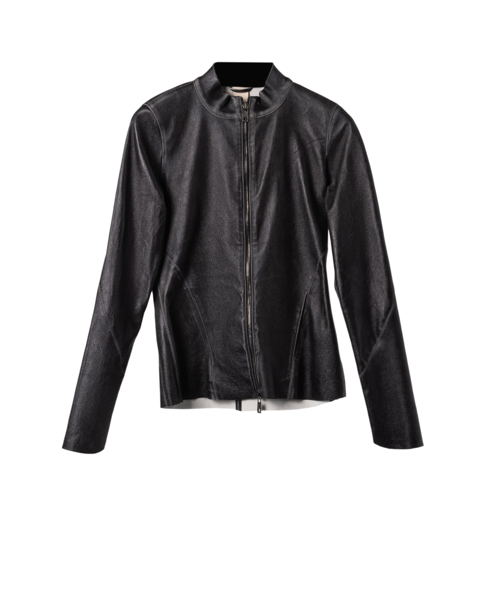 SUPER STRETCH LEATHER RACER JACKET