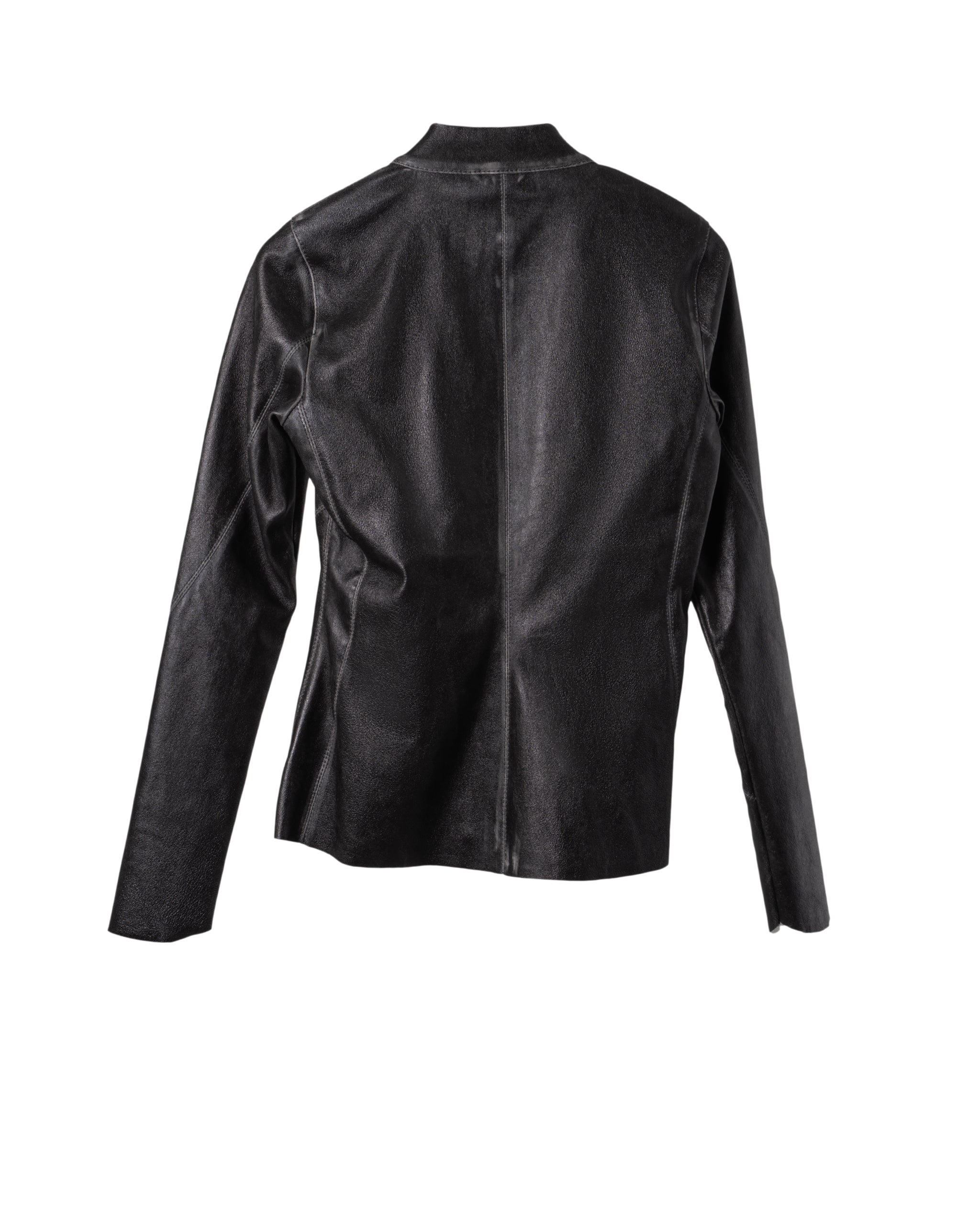 SUPER STRETCH LEATHER RACER JACKET