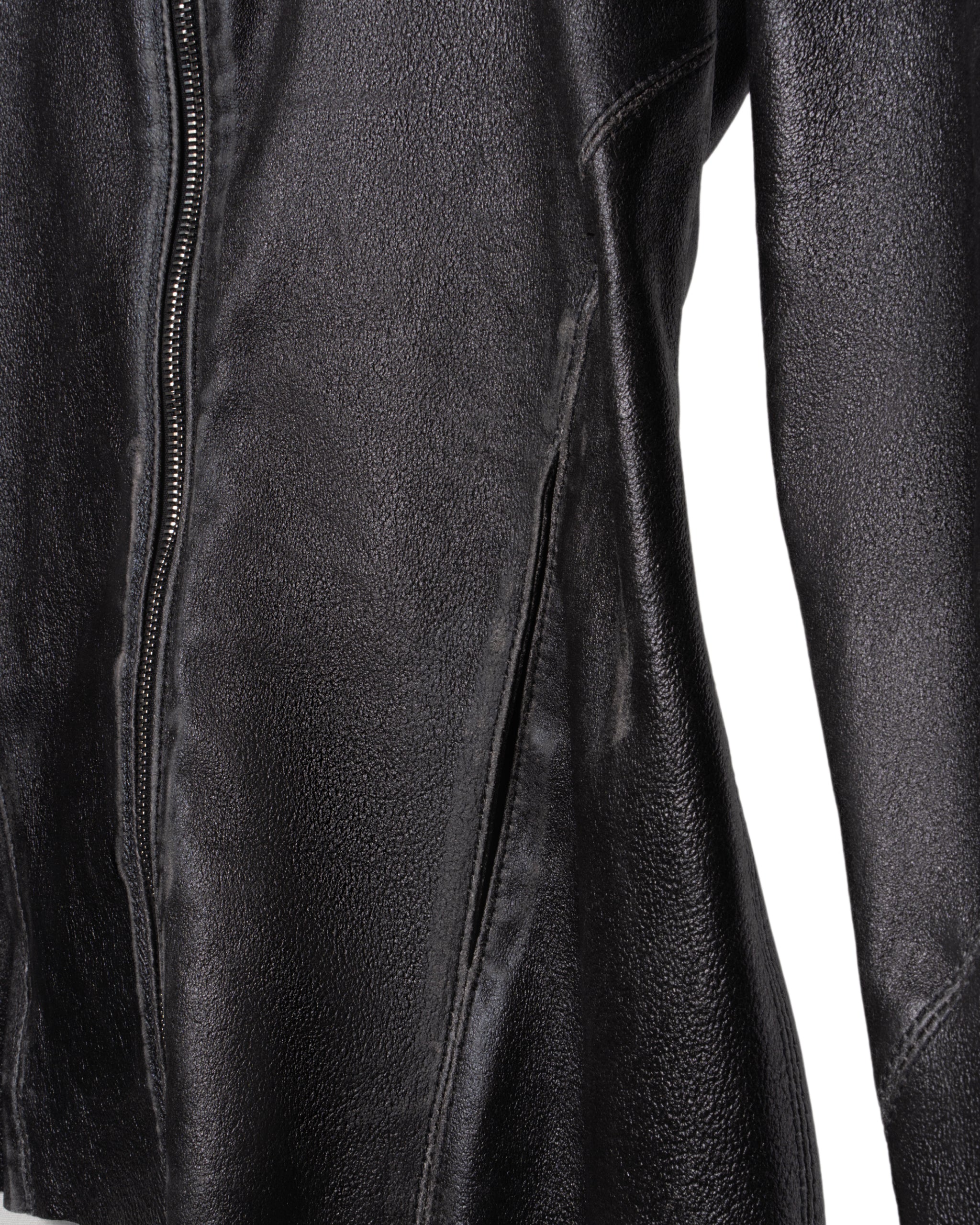 SUPER STRETCH LEATHER RACER JACKET