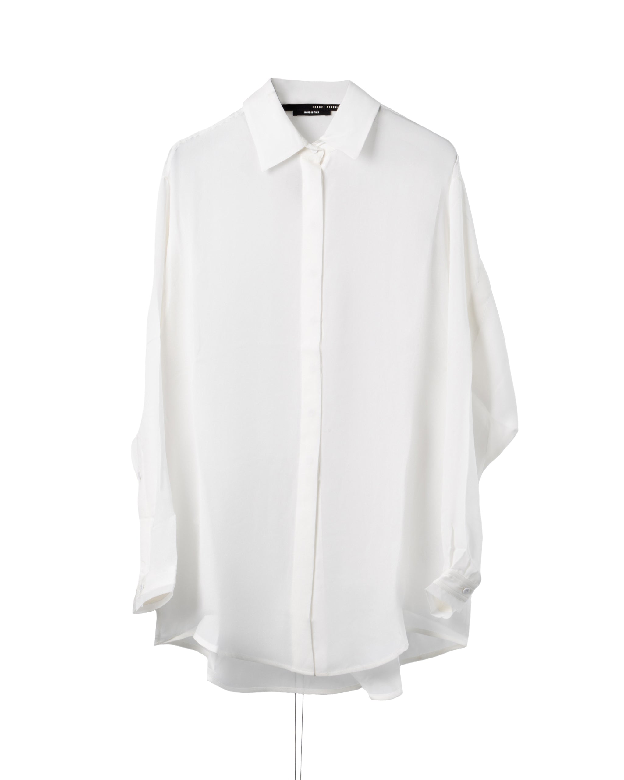 LONG SILK HEART TRIM BLOUSE