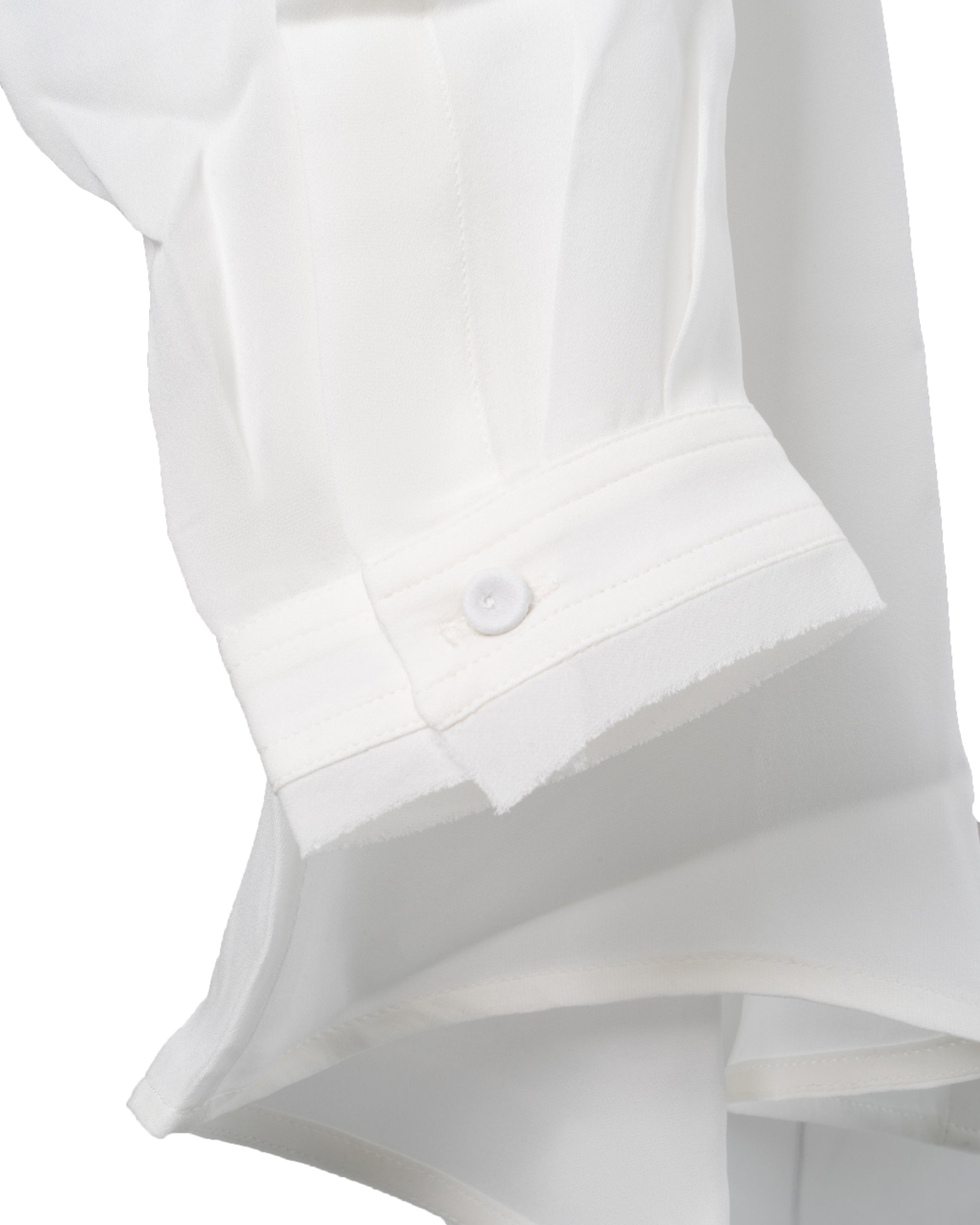 LONG SILK HEART TRIM BLOUSE