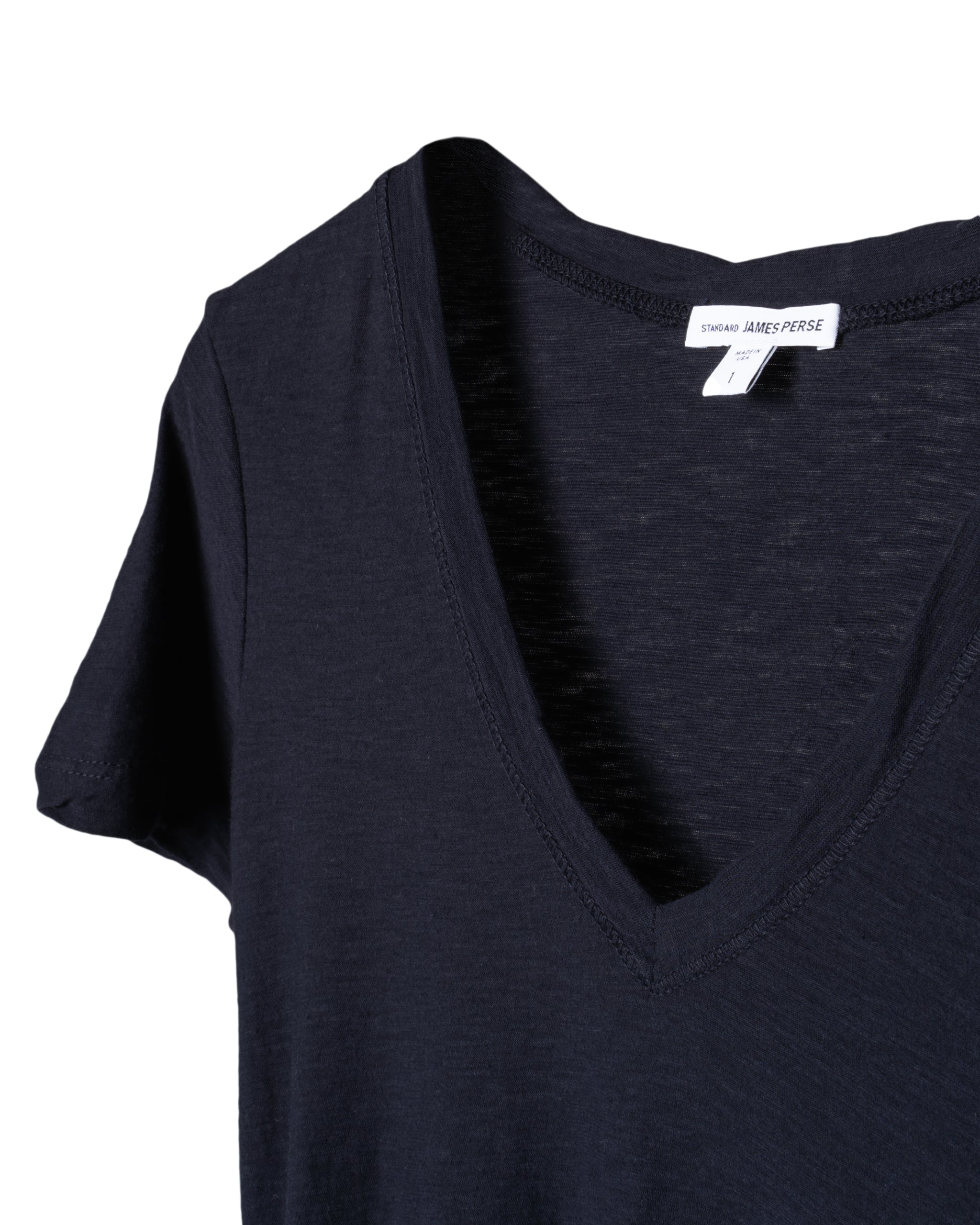 US COTTON SLUB JERSEY V SHIRT