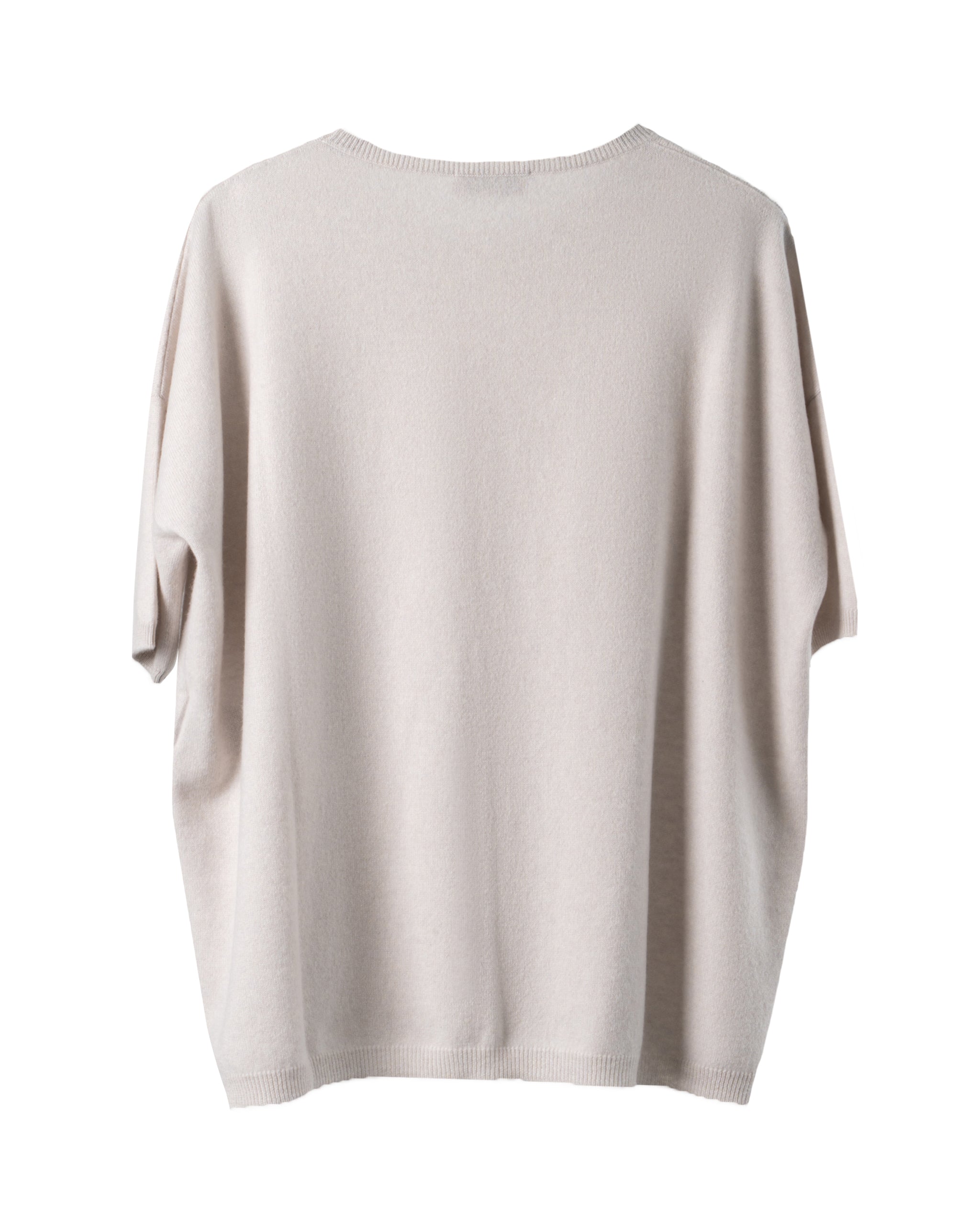 2PLY CASHMERE-OVERSIZE CREW NECK SWEATER