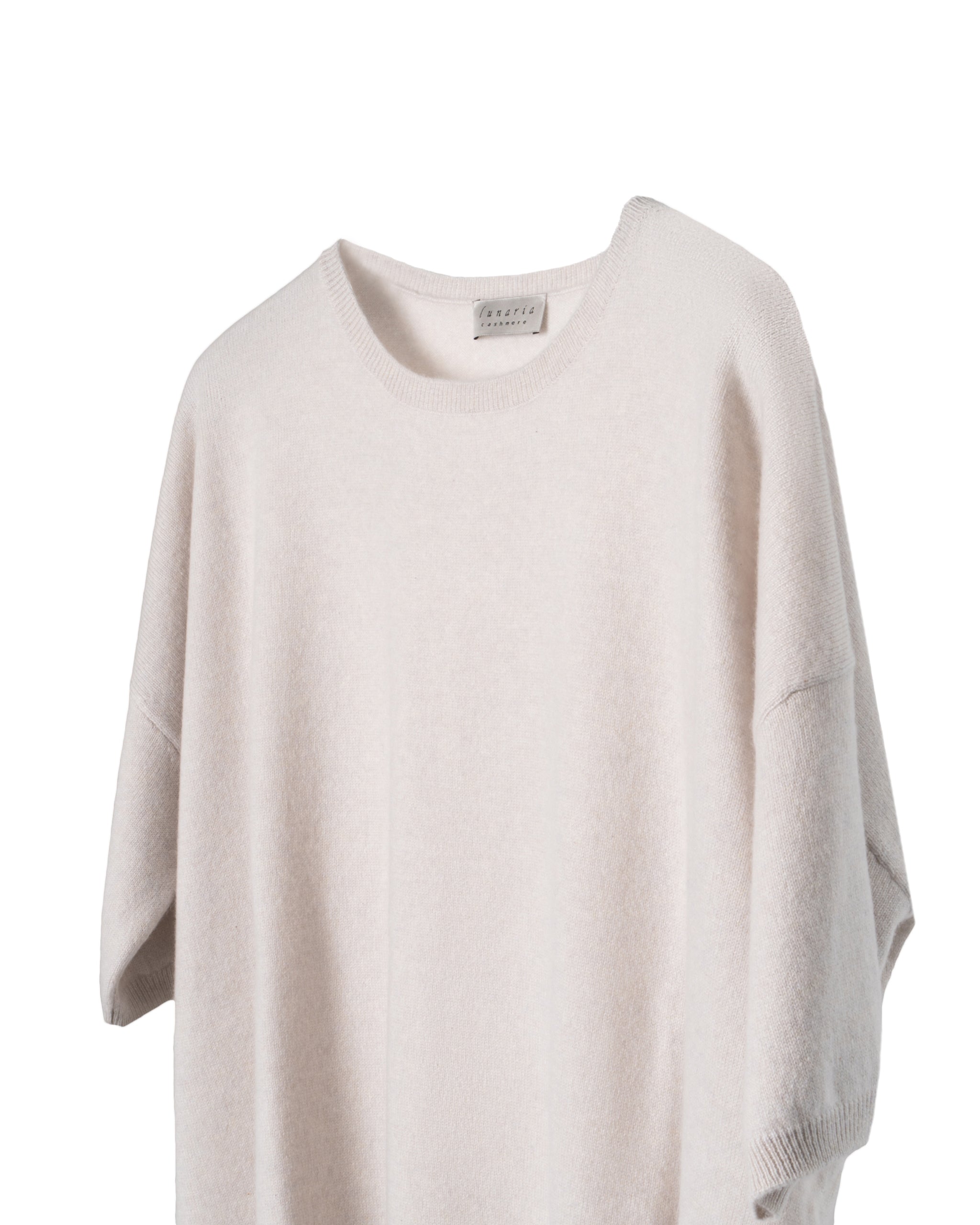 2PLY CASHMERE-OVERSIZE CREW NECK SWEATER