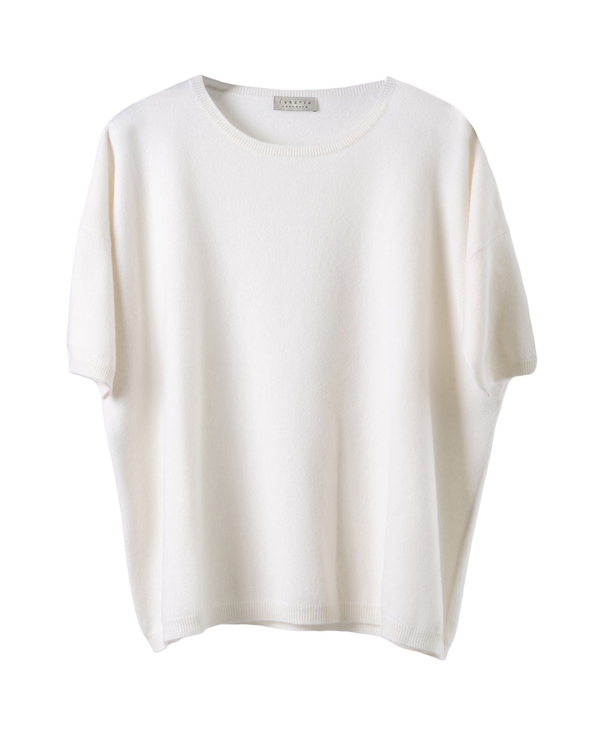 2PLY CASHMERE-OVERSIZE CREW NECK BLOUSE