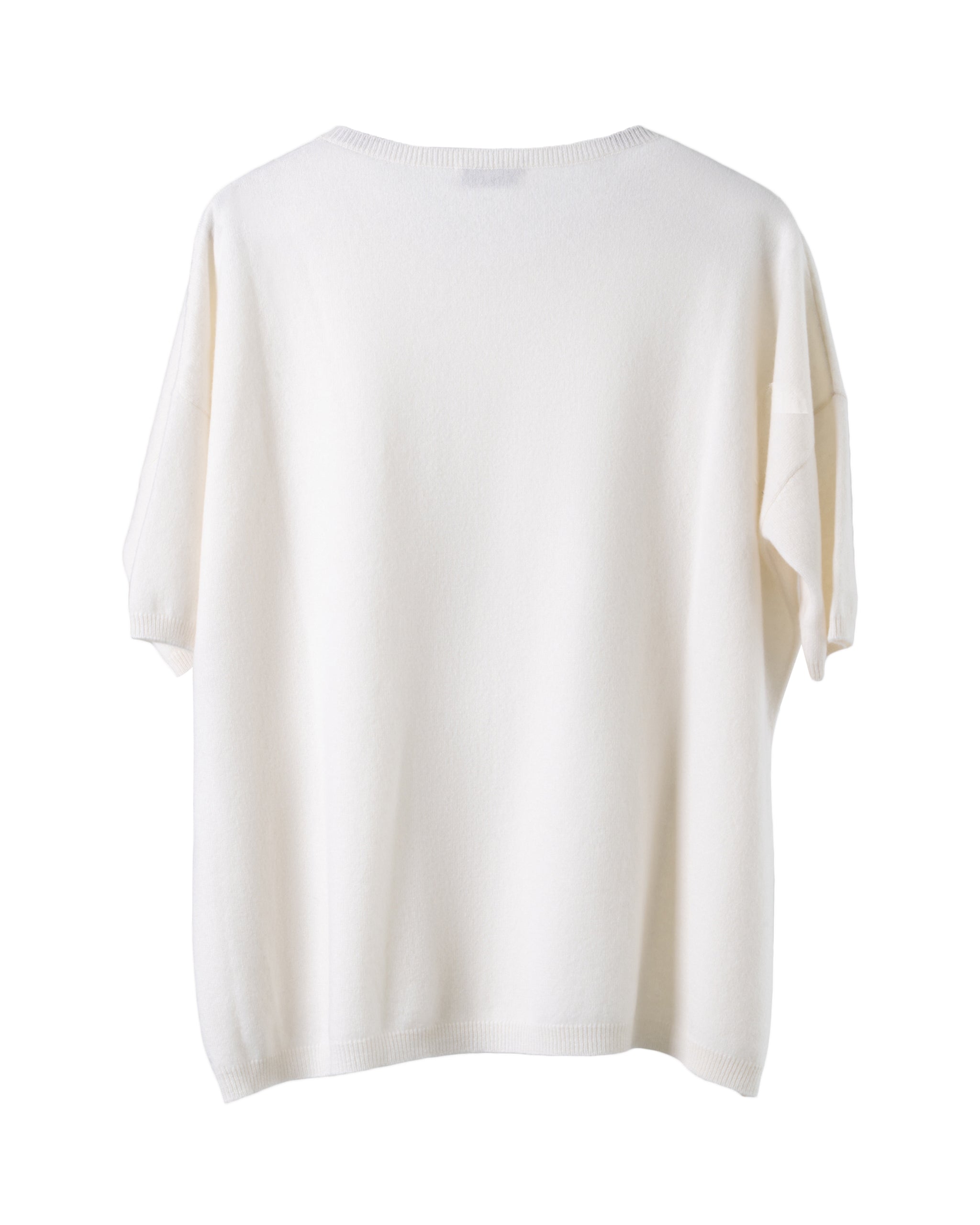 2PLY CASHMERE-OVERSIZE CREW NECK BLOUSE