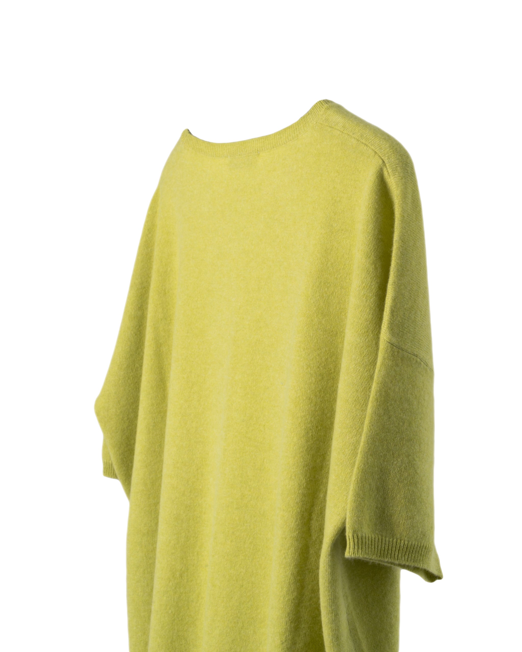 2PLY CASHMERE-OVERSIZE CREW NECK BLOUSE