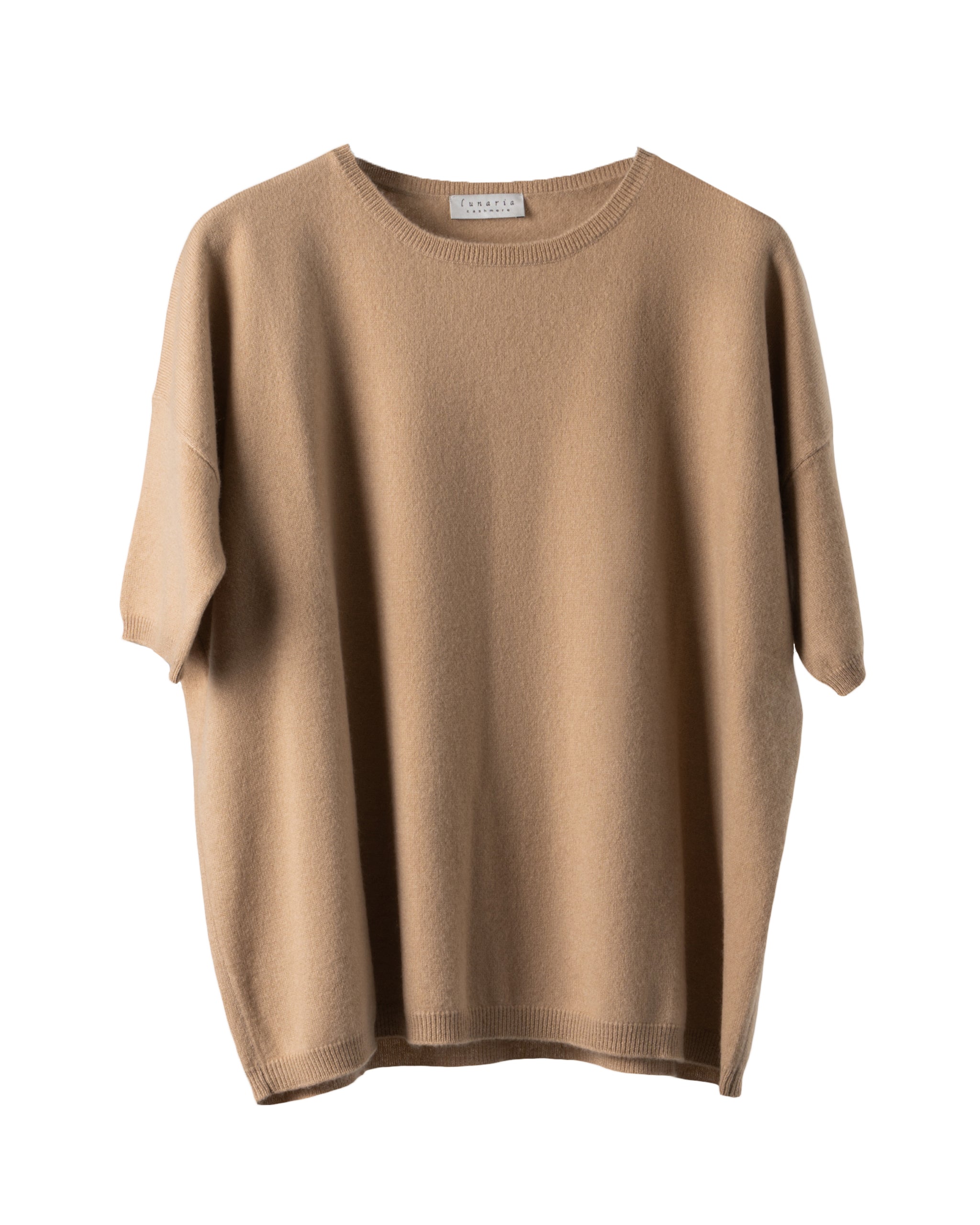 2PLY CASHMERE-OVERSIZE CREW NECK BLOUSE