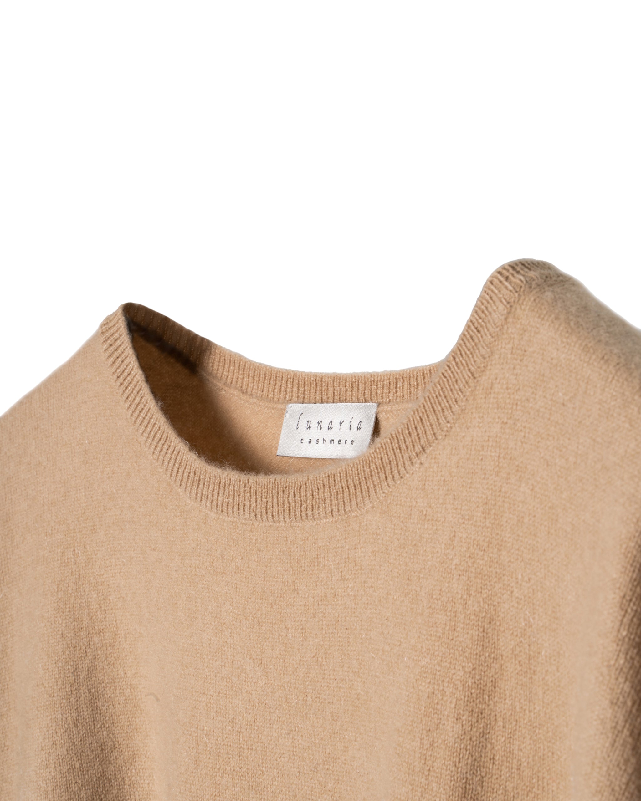 2PLY CASHMERE-OVERSIZE CREW NECK BLOUSE