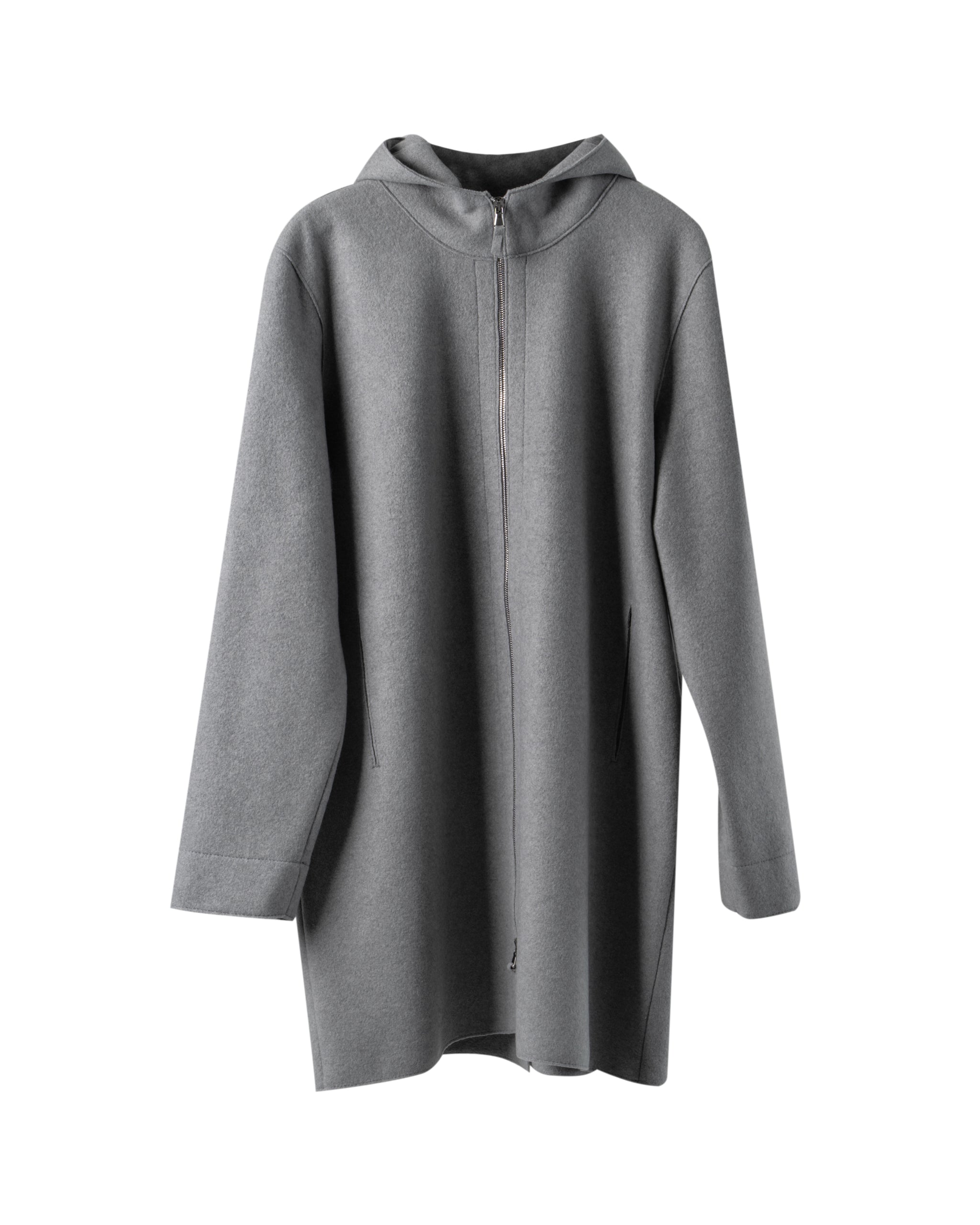 HOODED ZIP COAT