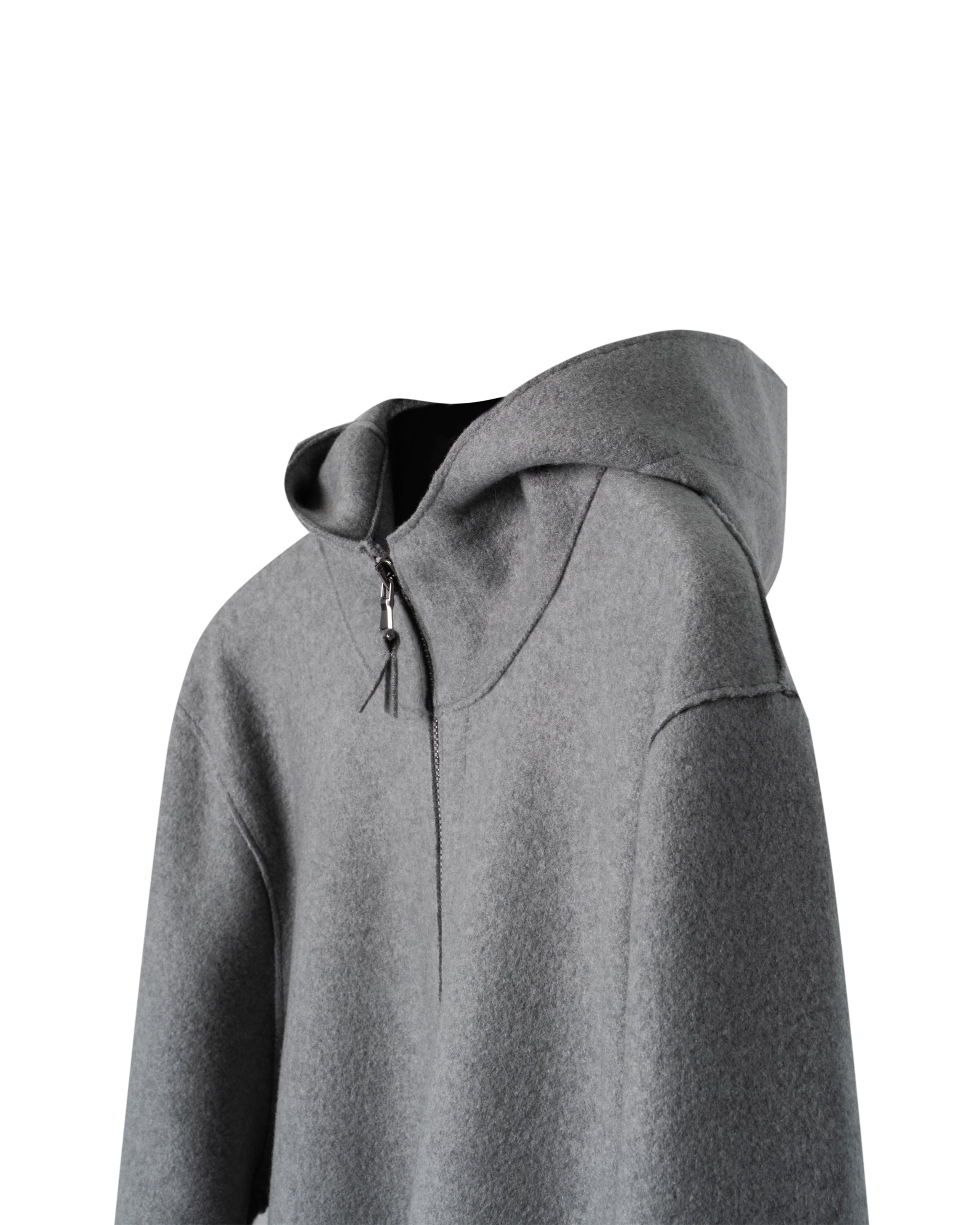 HOODED ZIP COAT