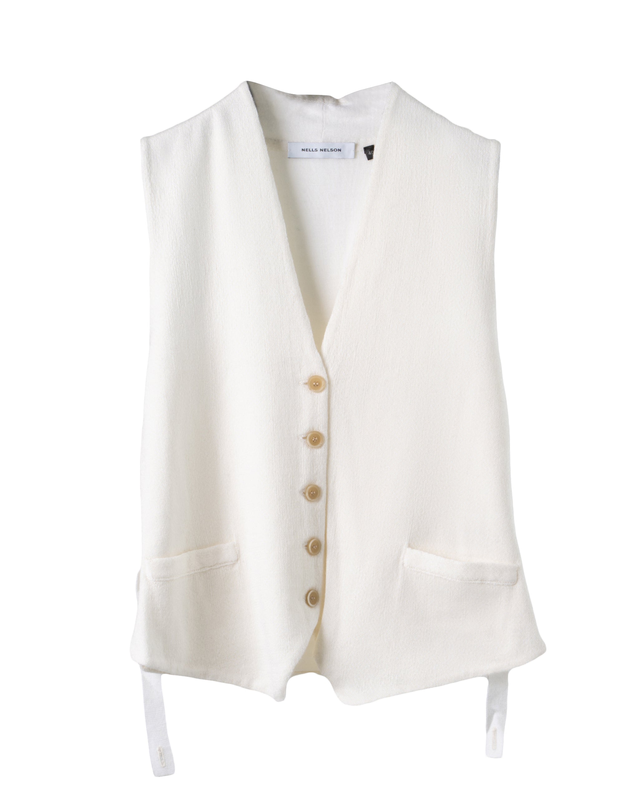 WOOL-SILK HANDKNIT GILET