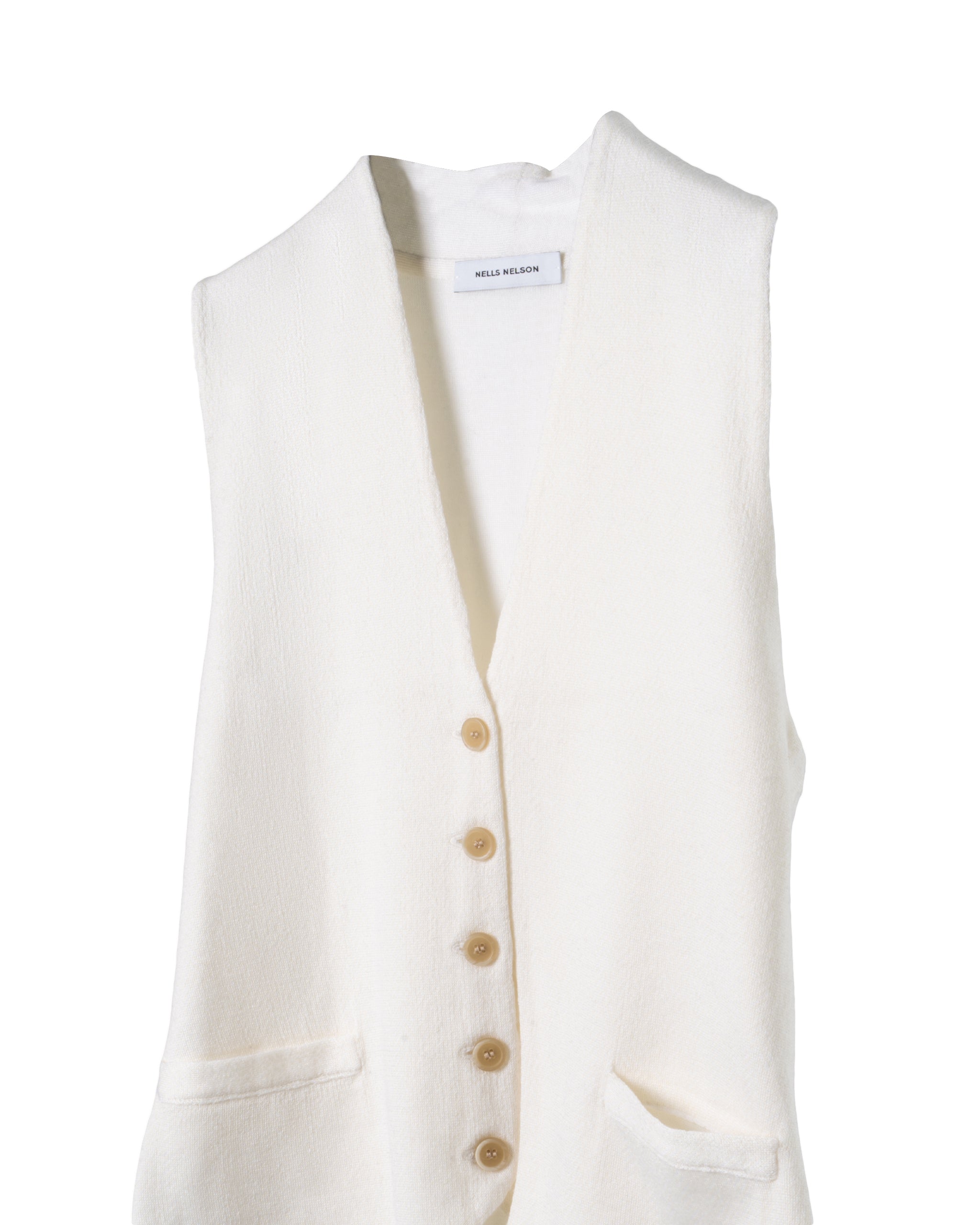 WOOL-SILK HANDKNIT GILET
