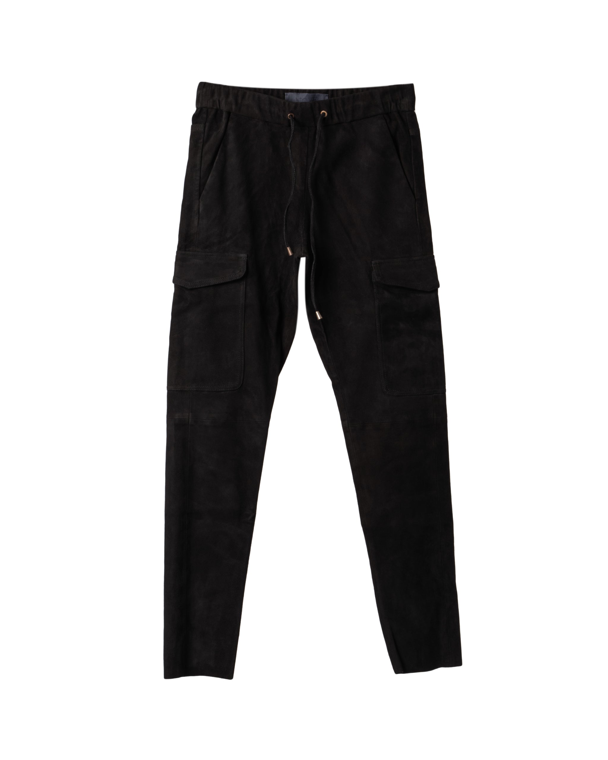 SUEDE STRETCH LEATHER CARGO PANTS