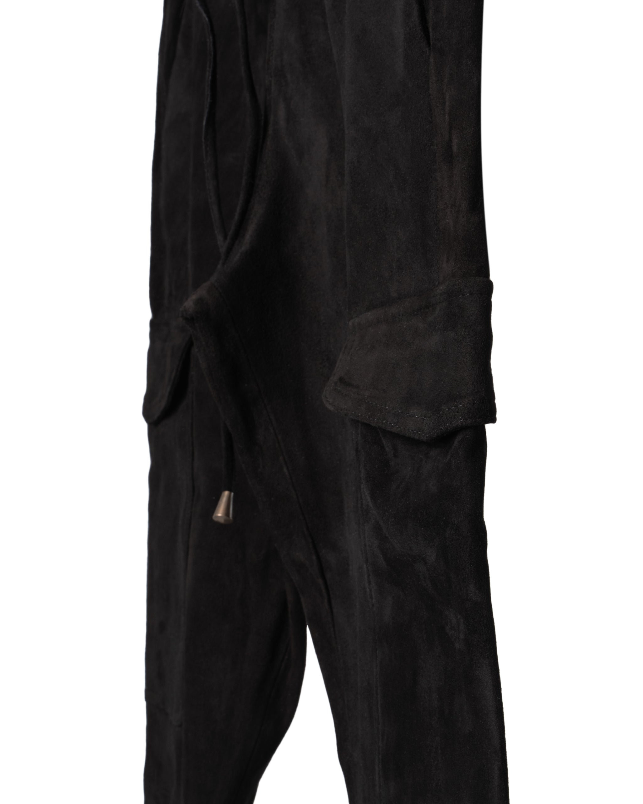 SUEDE STRETCH LEATHER CARGO PANTS