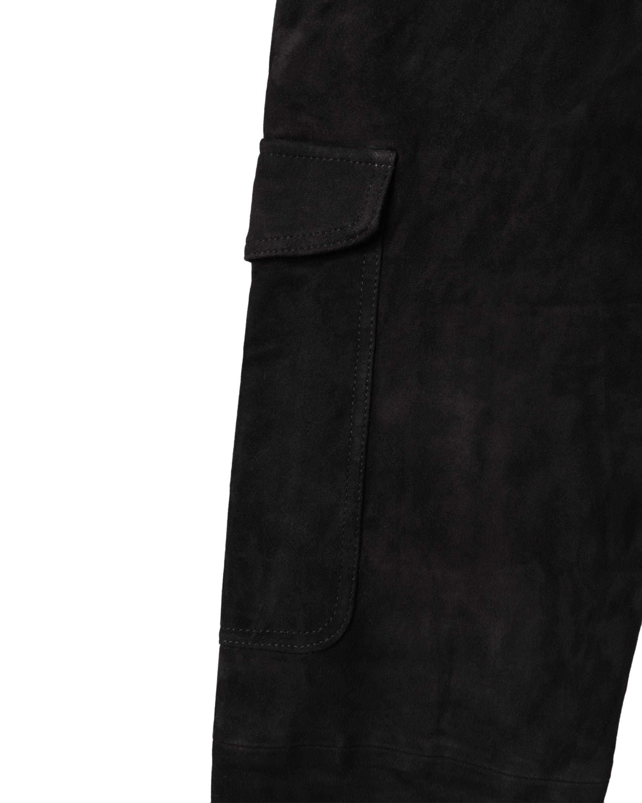 SUEDE STRETCH LEATHER CARGO PANTS